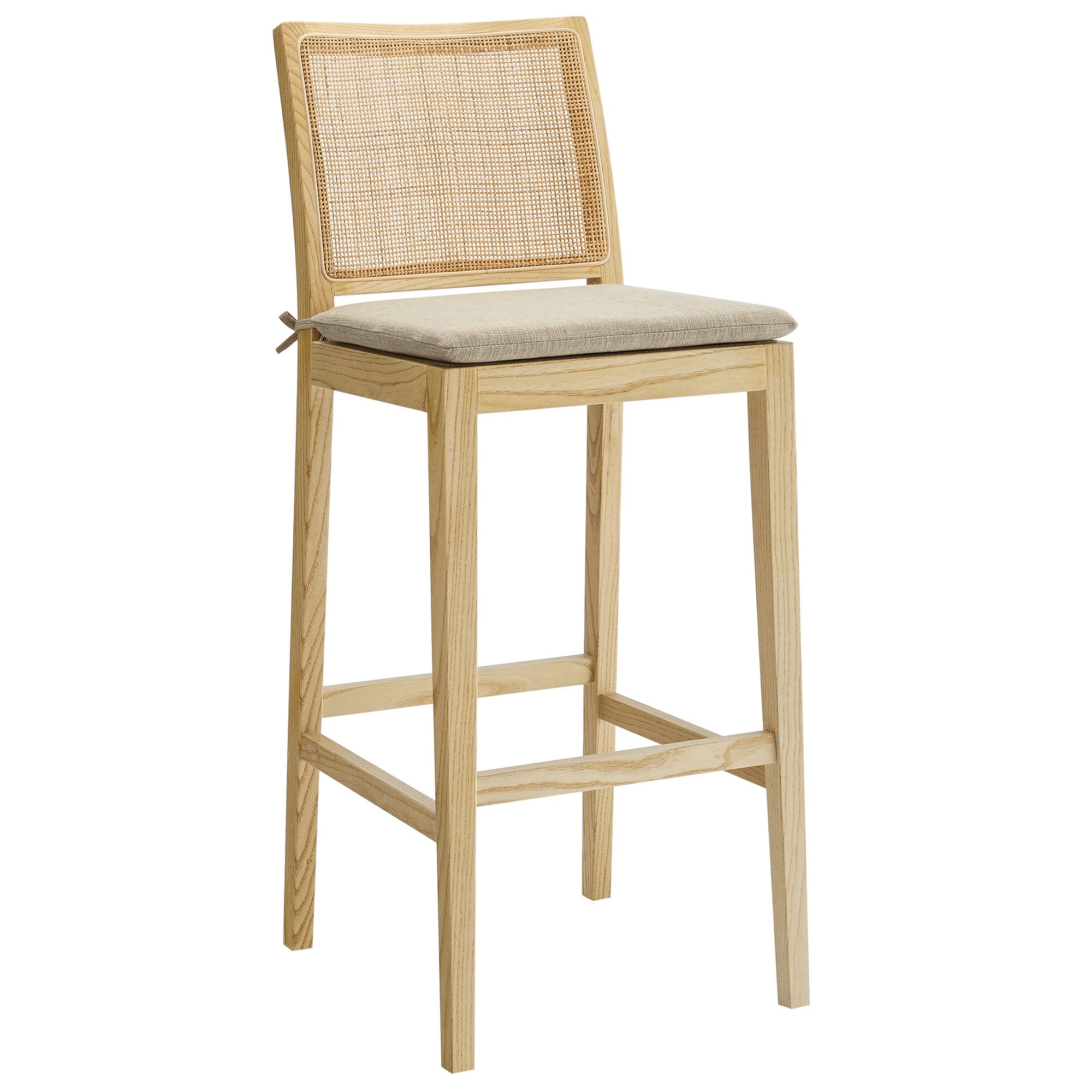 Ovard Wood and Rattan Bar Stool by Modway - Best Buy Furniture