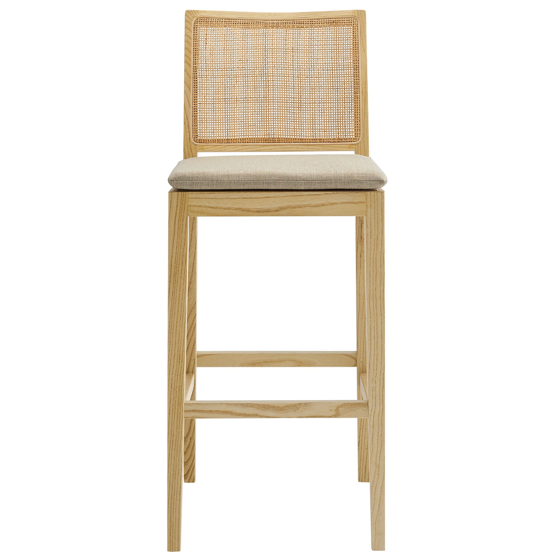 Ovard Wood and Rattan Bar Stool by Modway - Best Buy Furniture
