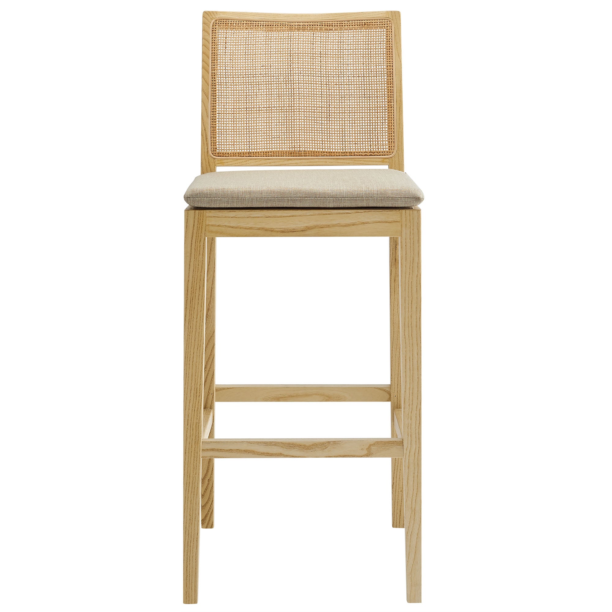 Ovard Wood and Rattan Bar Stool by Modway - Best Buy Furniture