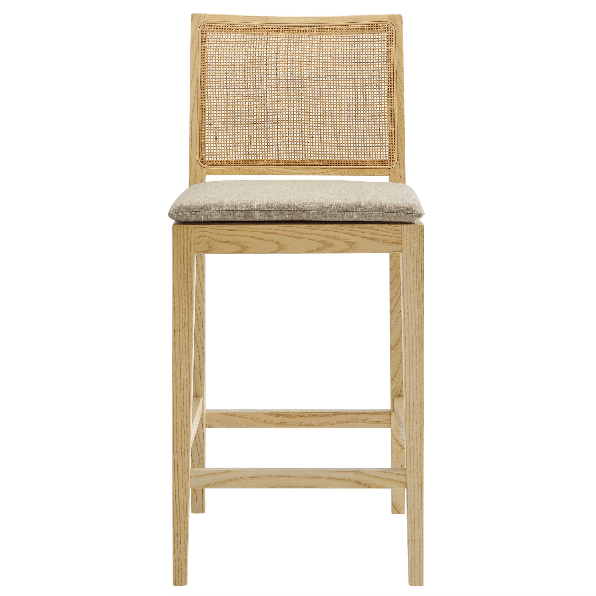 Ovard Wood and Rattan Counter Stool by Modway - Best Buy Furniture