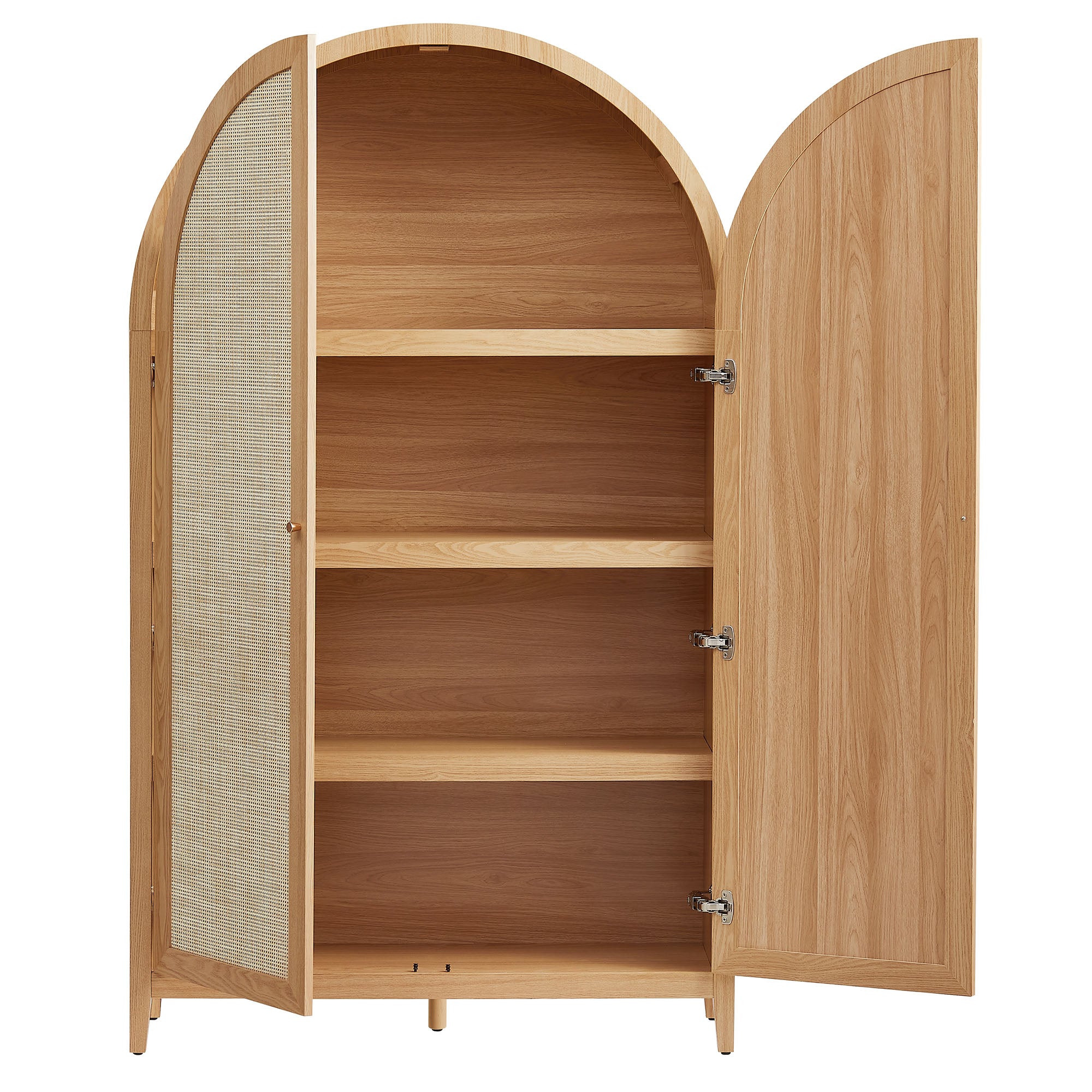 Calista 79" Tall Wide Rattan Arched Storage Cabinet by Modway