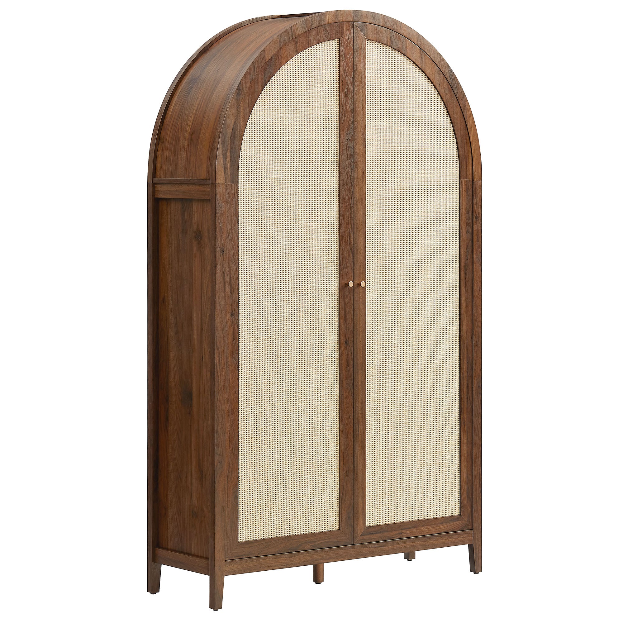 Calista 79" Tall Wide Rattan Arched Storage Cabinet by Modway