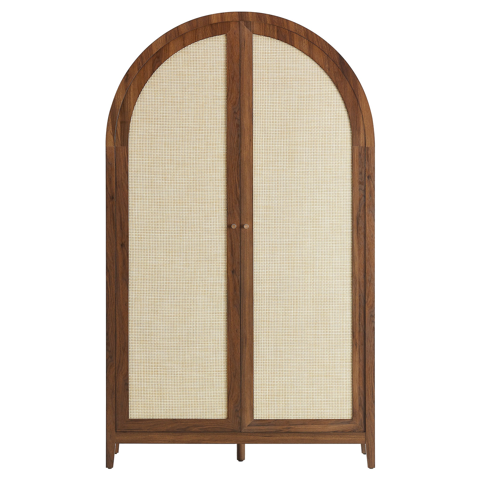 Calista 79" Tall Wide Rattan Arched Storage Cabinet by Modway