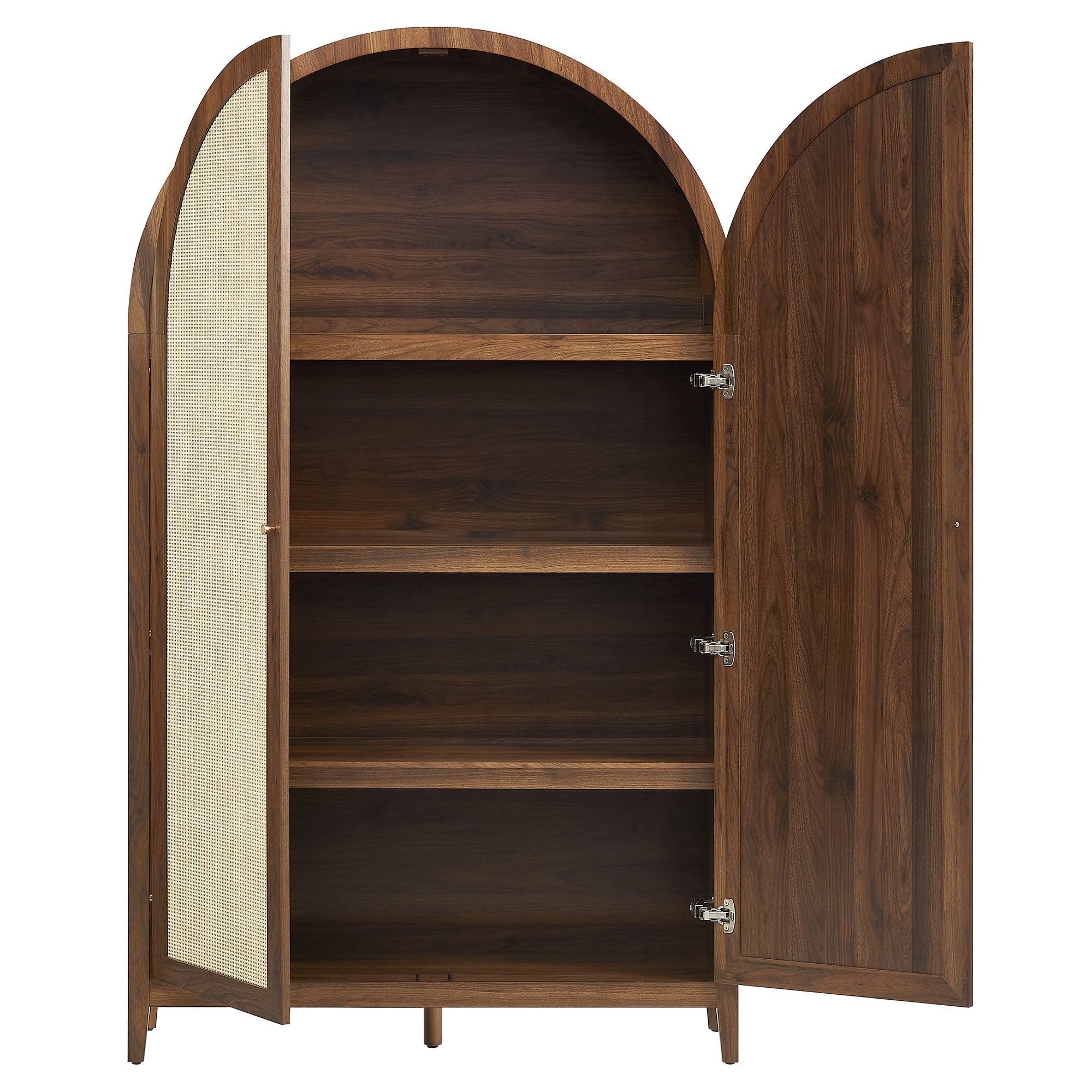 Calista 79" Tall Wide Rattan Arched Storage Cabinet by Modway