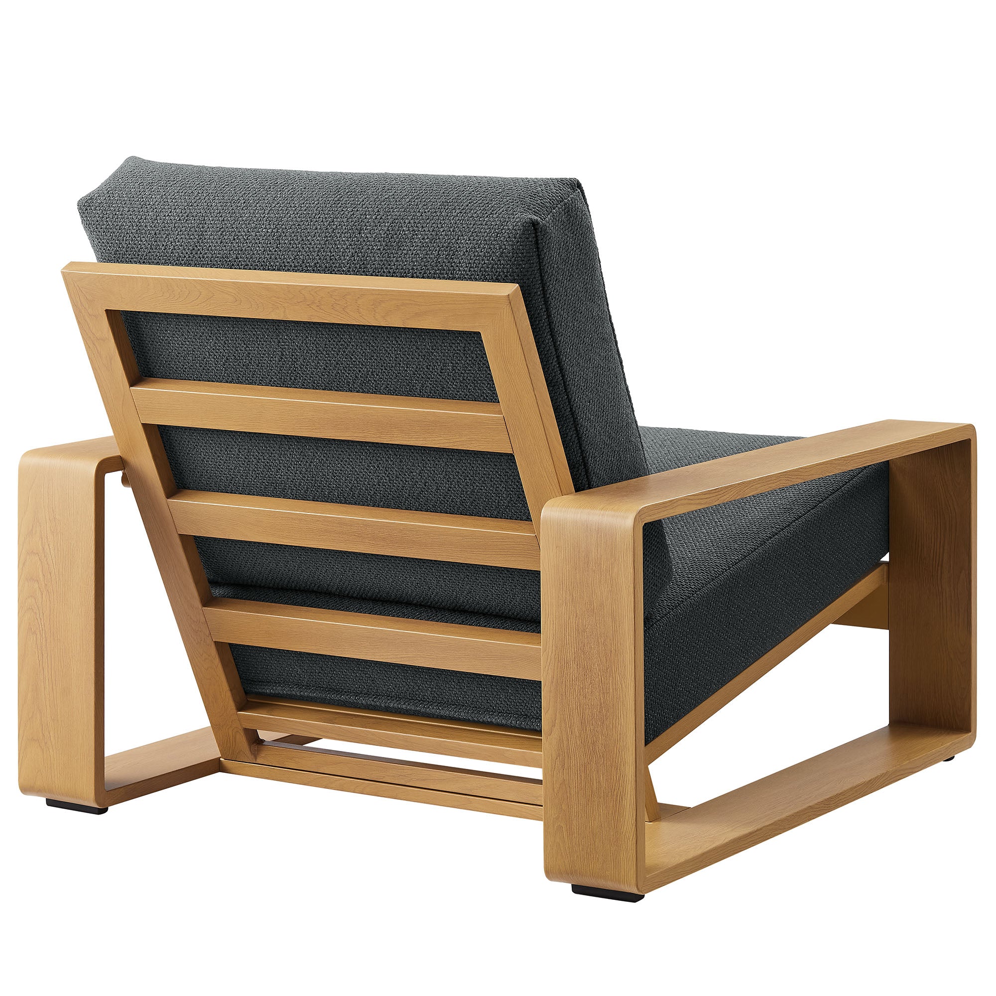 Lirienne Outdoor Patio Aluminum Faux Wood Armchairs Set of 2 by Modway