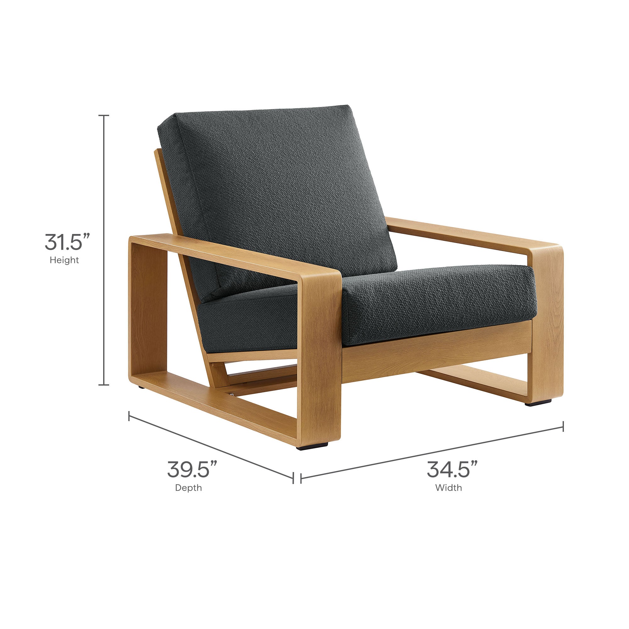 Lirienne Outdoor Patio Aluminum Faux Wood Armchair by Modway