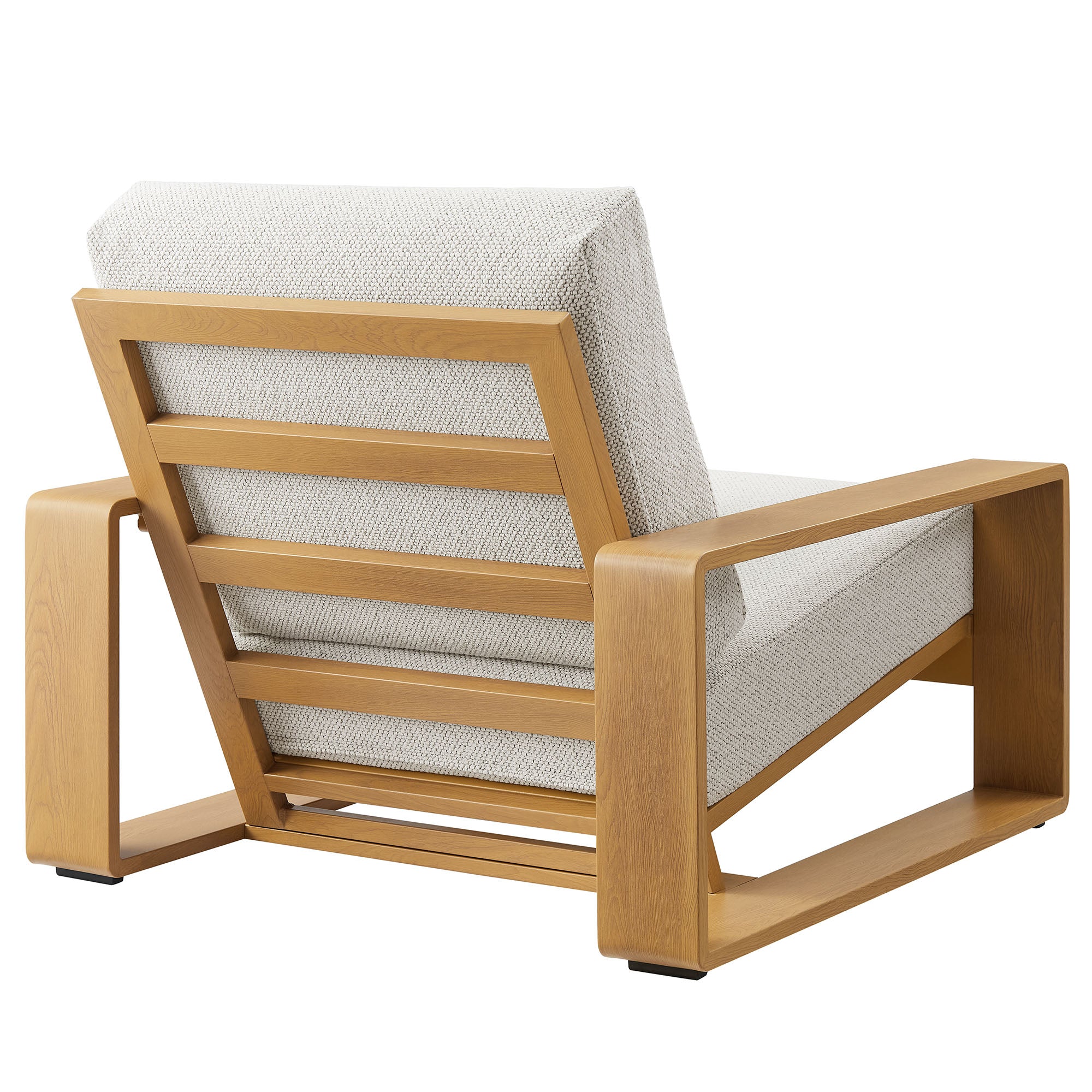 Lirienne Outdoor Patio Aluminum Faux Wood Armchairs Set of 2 by Modway