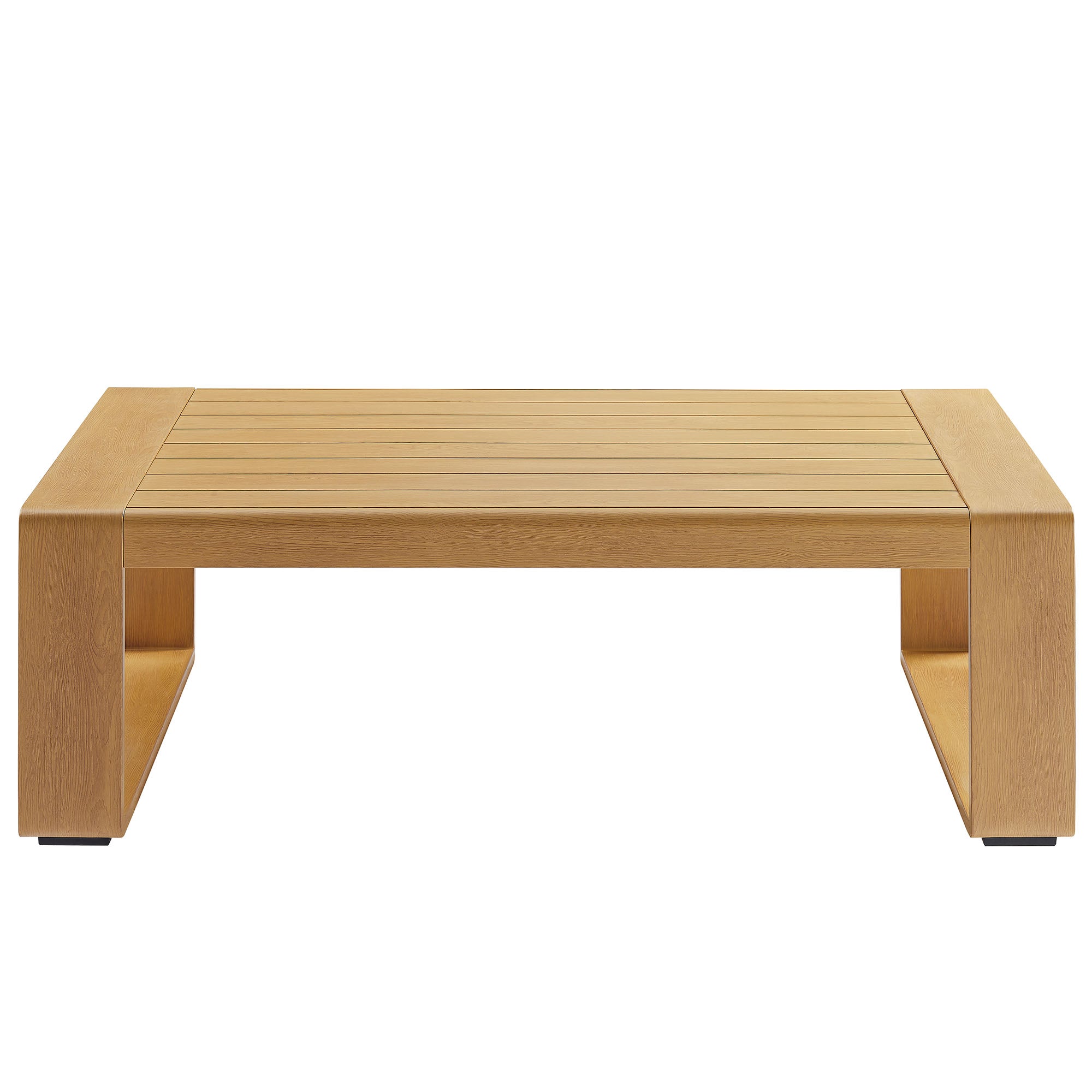 Lirienne Outdoor Patio Aluminum Faux Wood Coffee Table by Modway - Best Buy Furniture