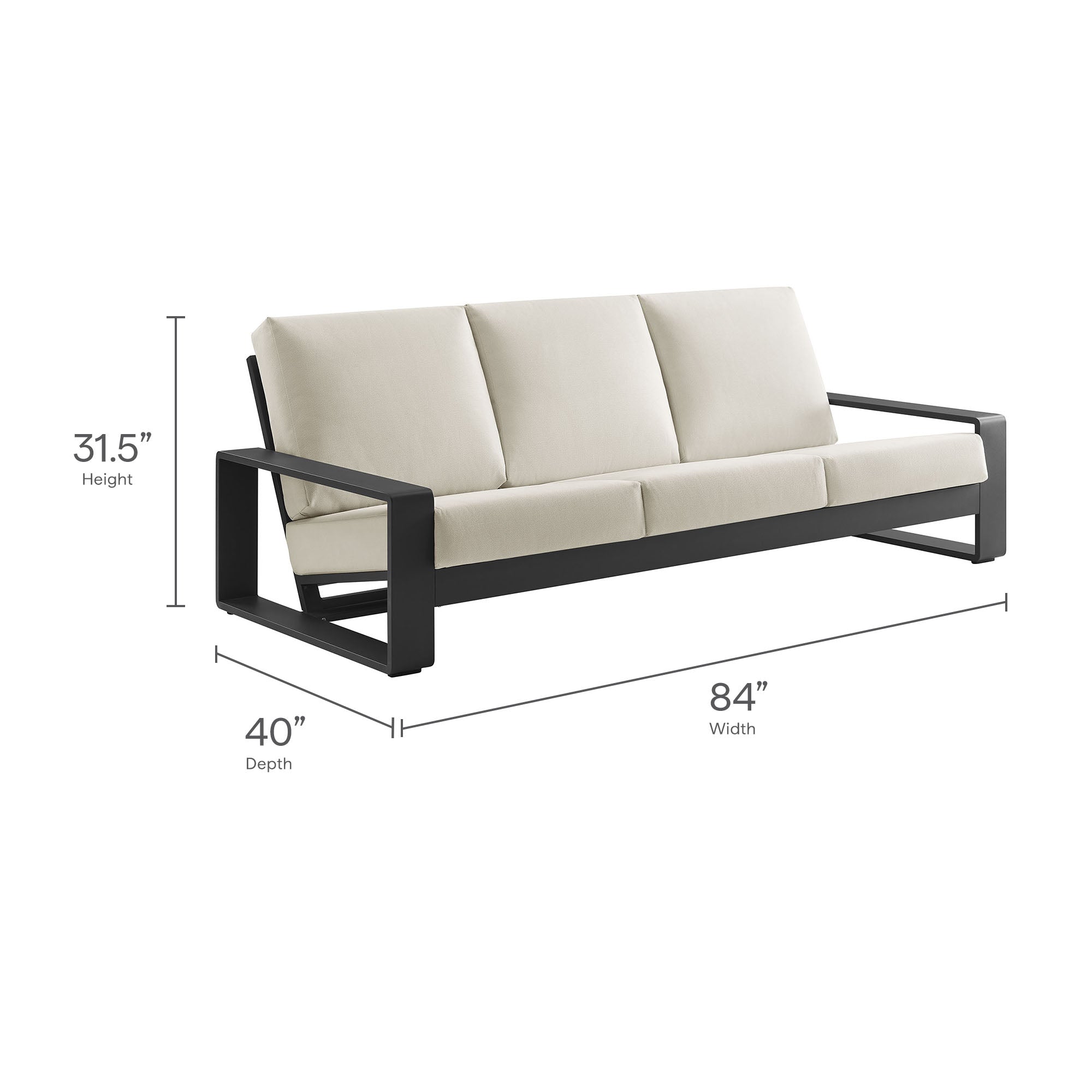Lirienne 2-Piece Outdoor Patio Aluminum Furniture Set by Modway