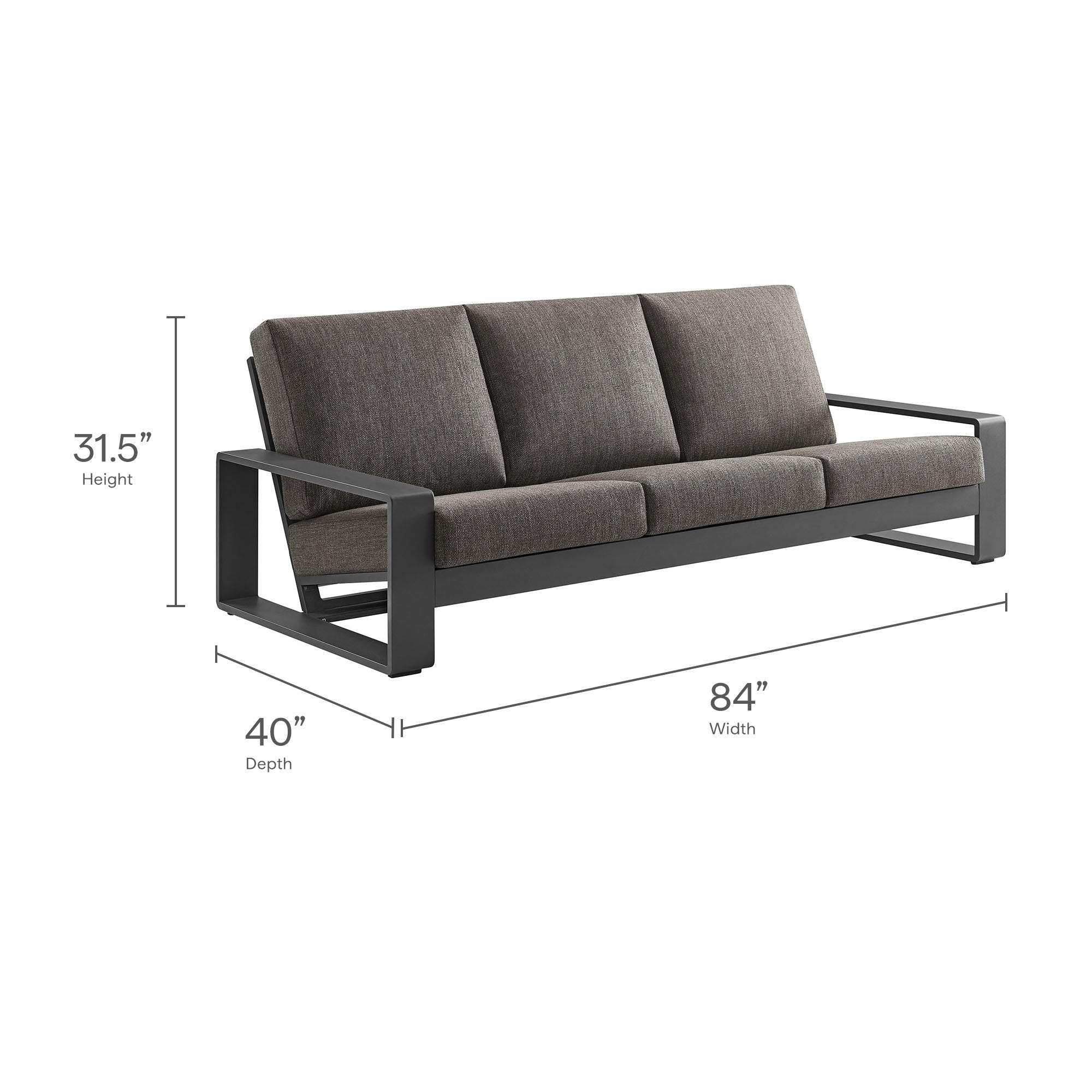 Lirienne 2-Piece Outdoor Patio Aluminum Furniture Set by Modway