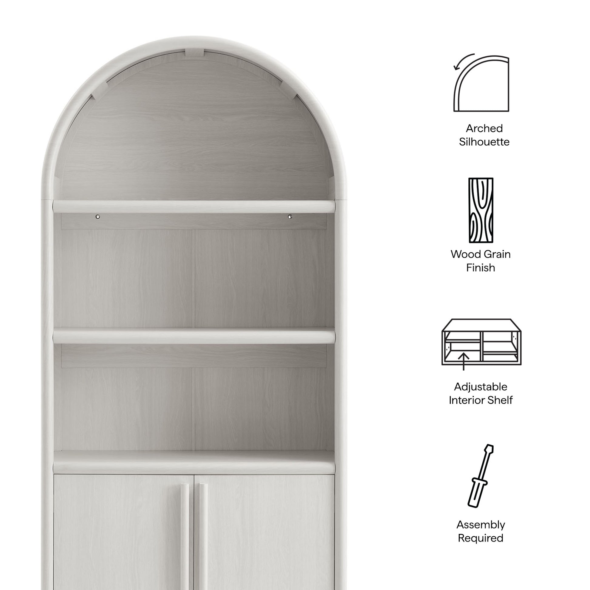 Bellamy Tall Arched Display Cabinet Bookcase by Modway - Best Buy Furniture