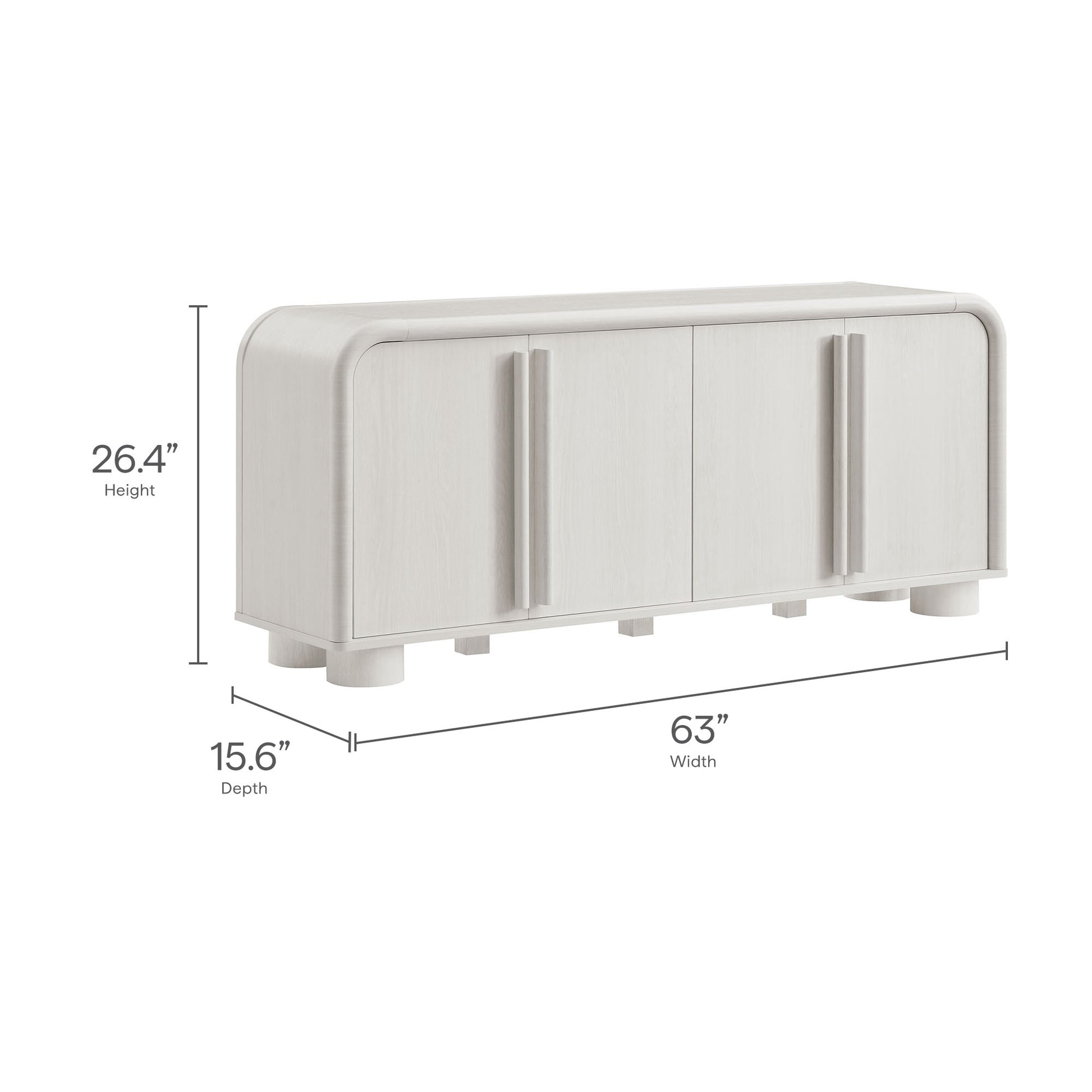 Bellamy Curved 4-Door Sideboard Cabinet by Modway - Best Buy Furniture