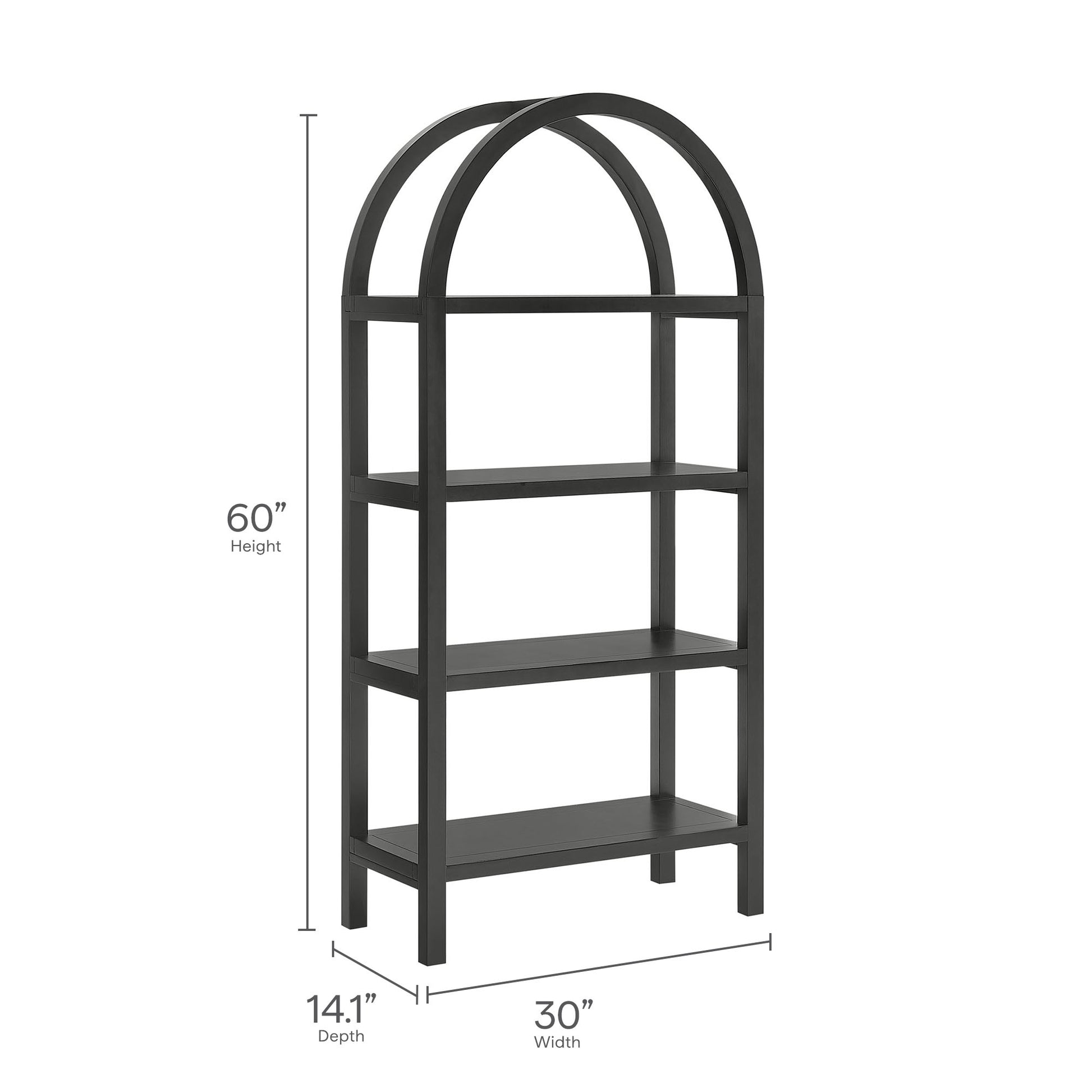 Vexley 60 Inch Arched Bookshelf by Modway - Best Buy Furniture