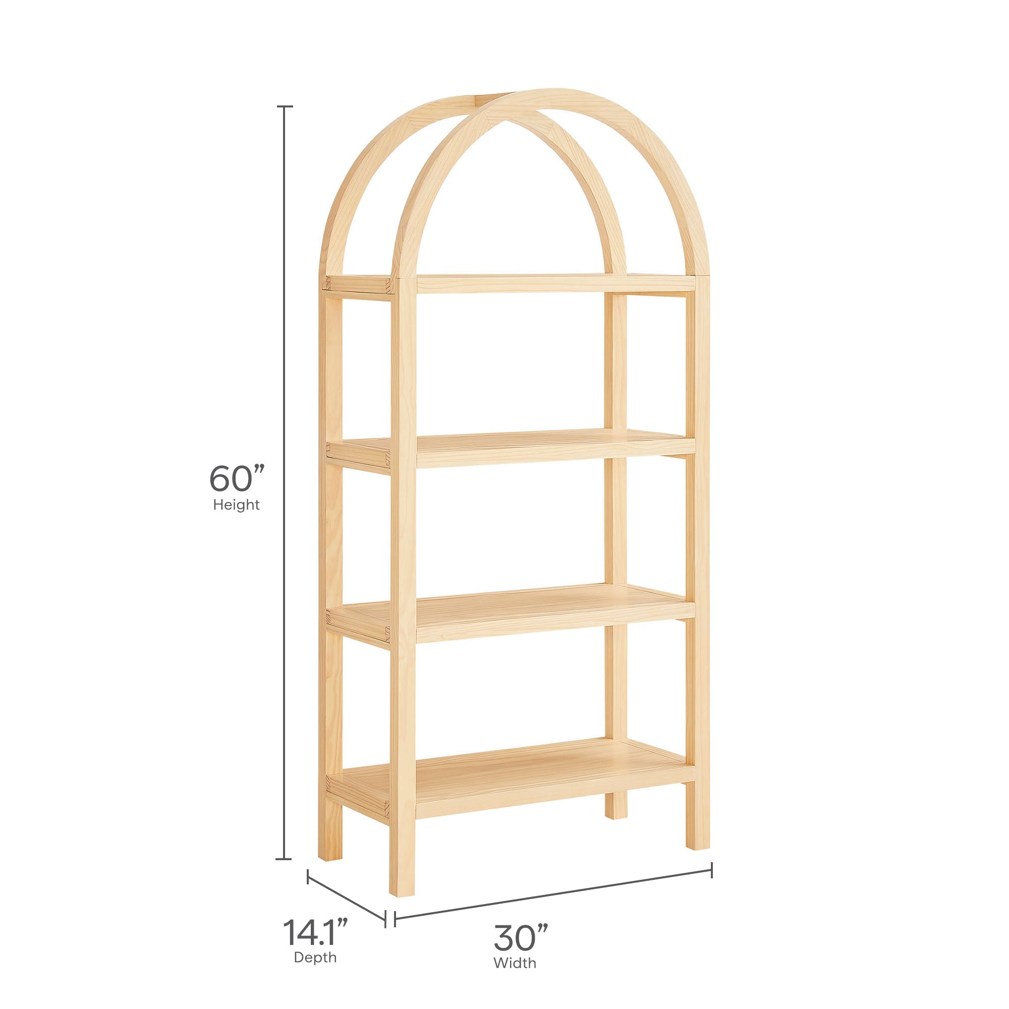 Vexley 60 Inch Arched Bookshelf by Modway - Best Buy Furniture