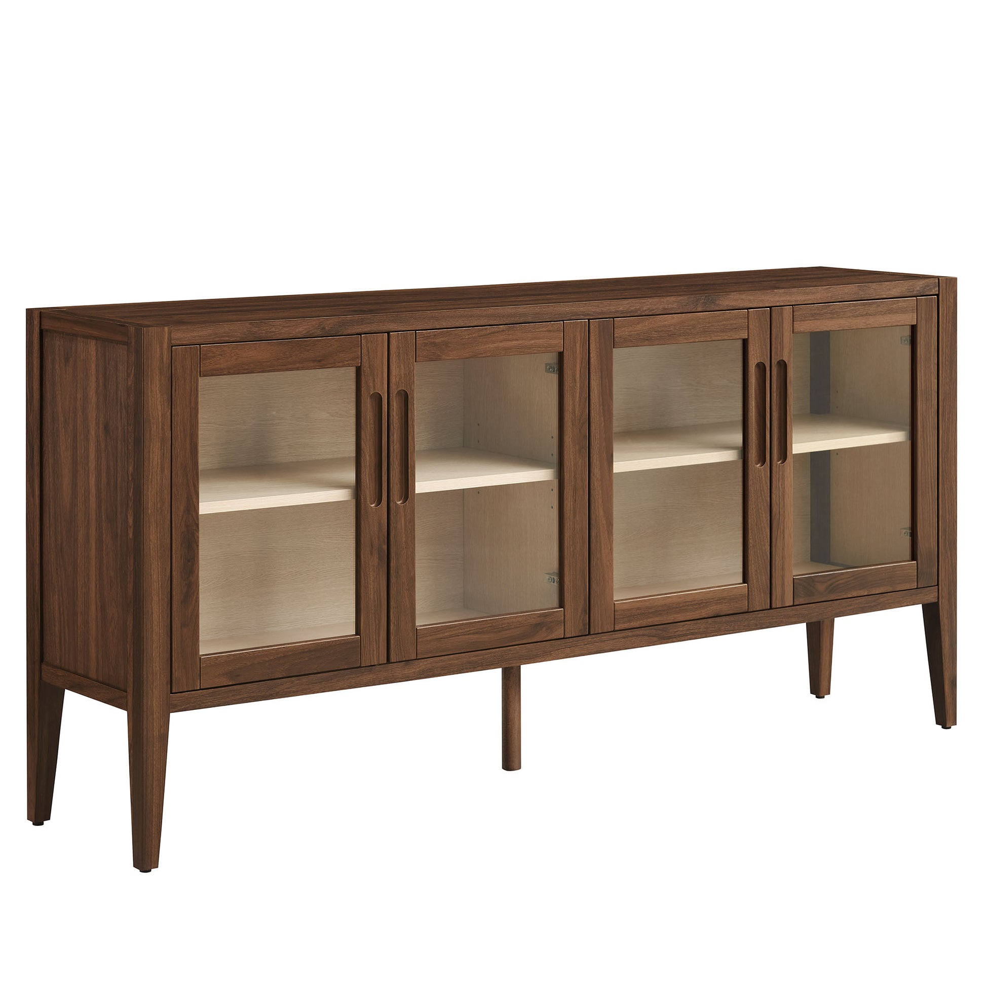 Nell 72" Glass Door Sideboard Storage Display Cabinet by Modway - Best Buy Furniture