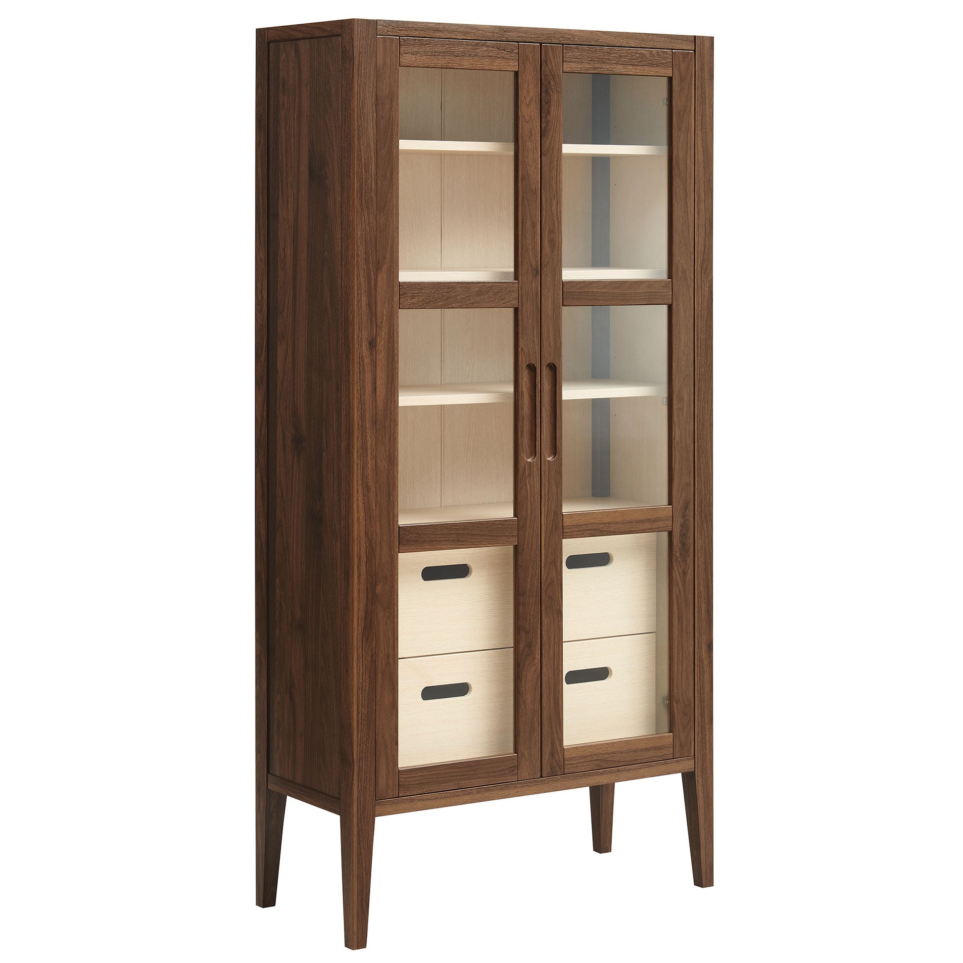 Nell 71" Glass Door Tall Display Storage Cabinet by Modway - Best Buy Furniture