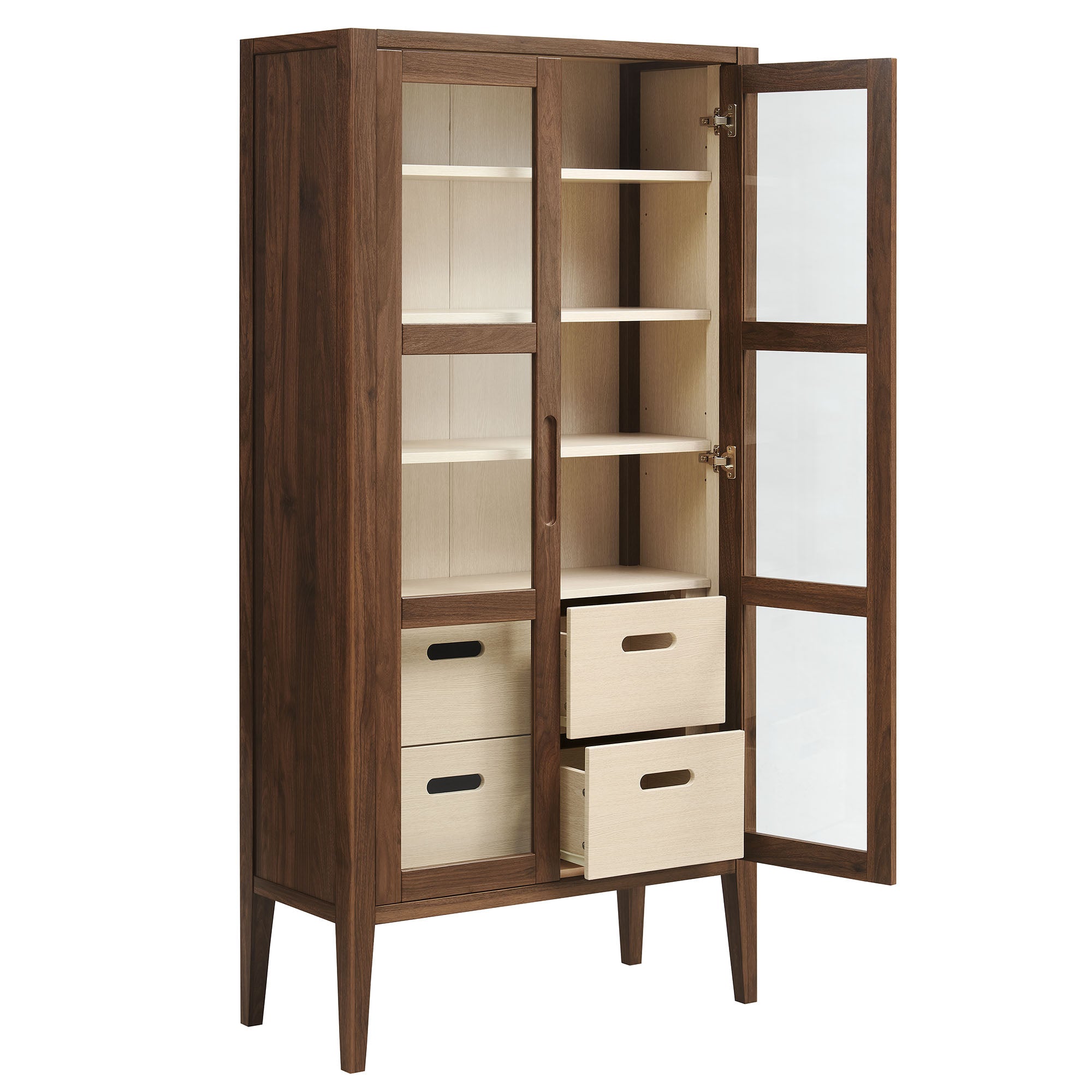 Nell 71" Glass Door Tall Display Storage Cabinet by Modway - Best Buy Furniture