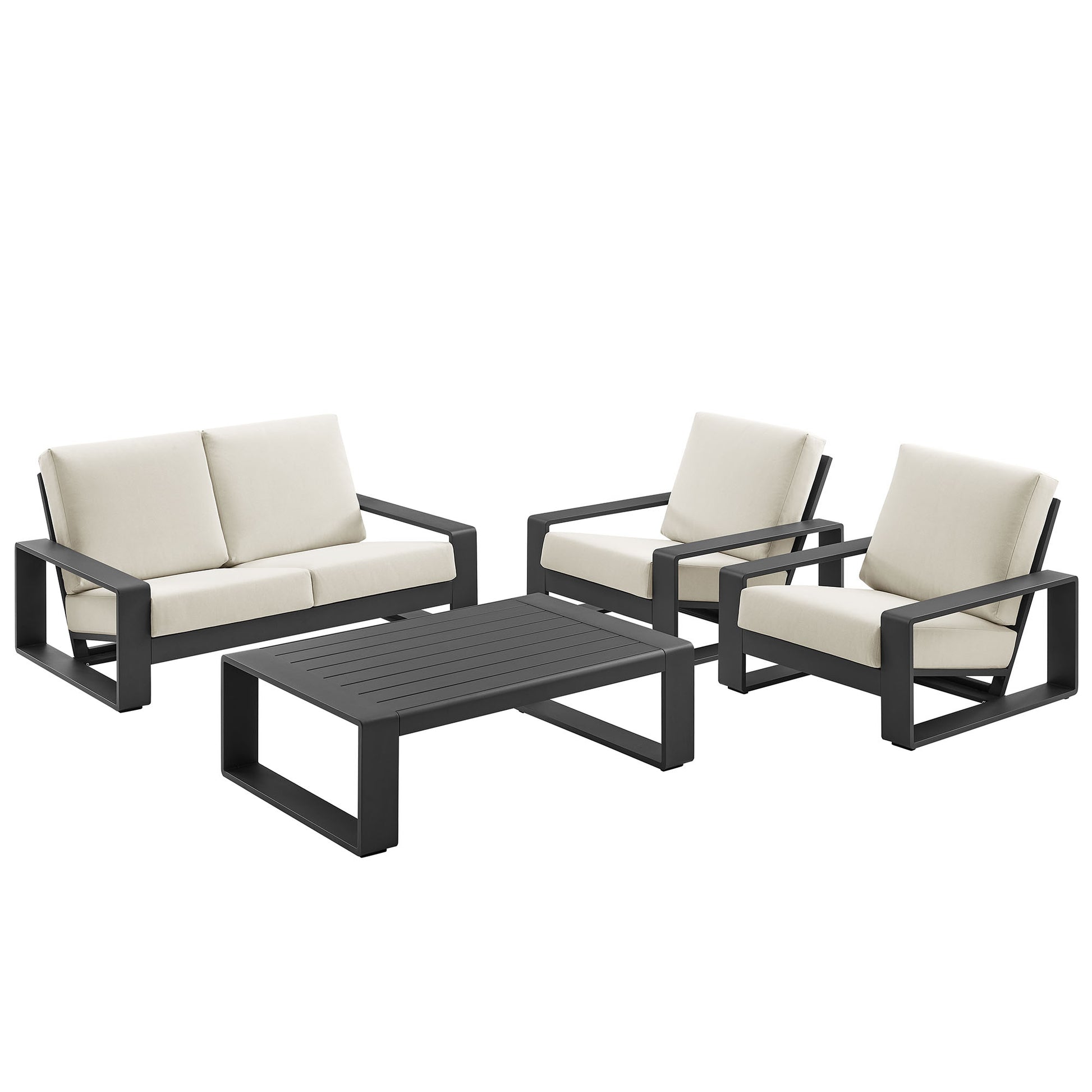 Lirienne 4-Piece Outdoor Patio Aluminum Furniture Set by Modway - Best Buy Furniture