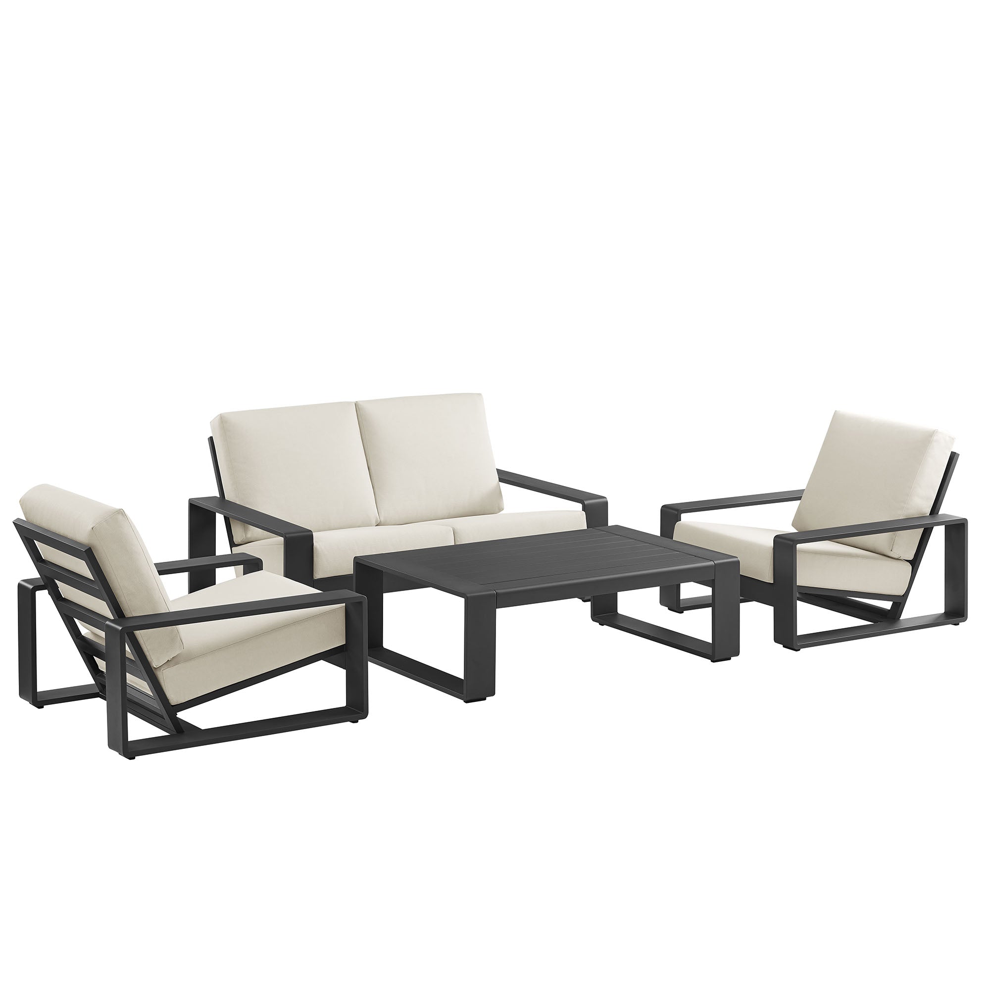 Lirienne 4-Piece Outdoor Patio Aluminum Furniture Set by Modway - Best Buy Furniture