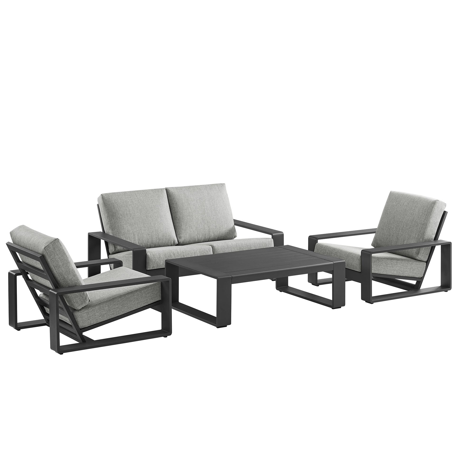 Lirienne 4-Piece Outdoor Patio Aluminum Furniture Set by Modway - Best Buy Furniture