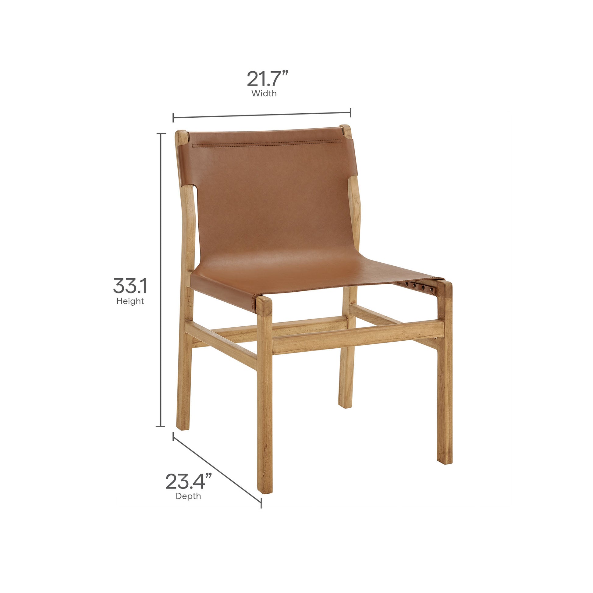 Sonora Leather Dining Side Chair by Modway - Best Buy Furniture