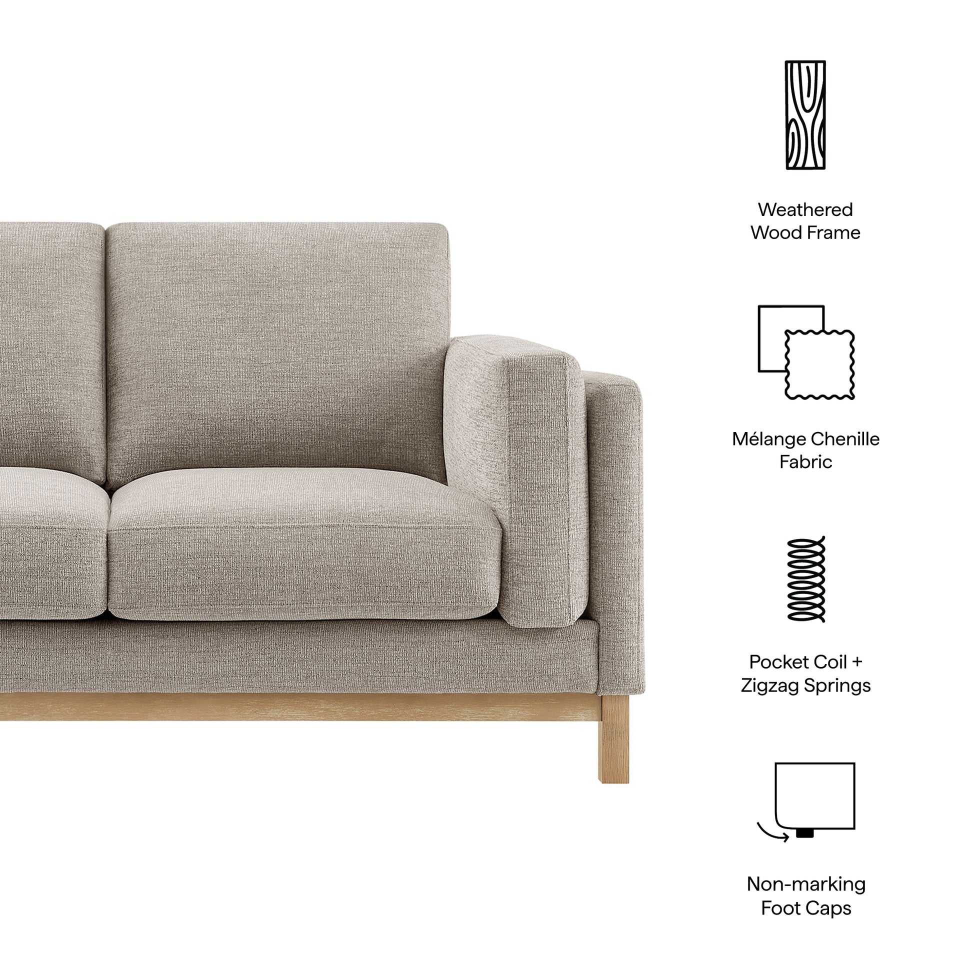 Roscoe 63 inch Fabric Loveseat by Modway - Best Buy Furniture