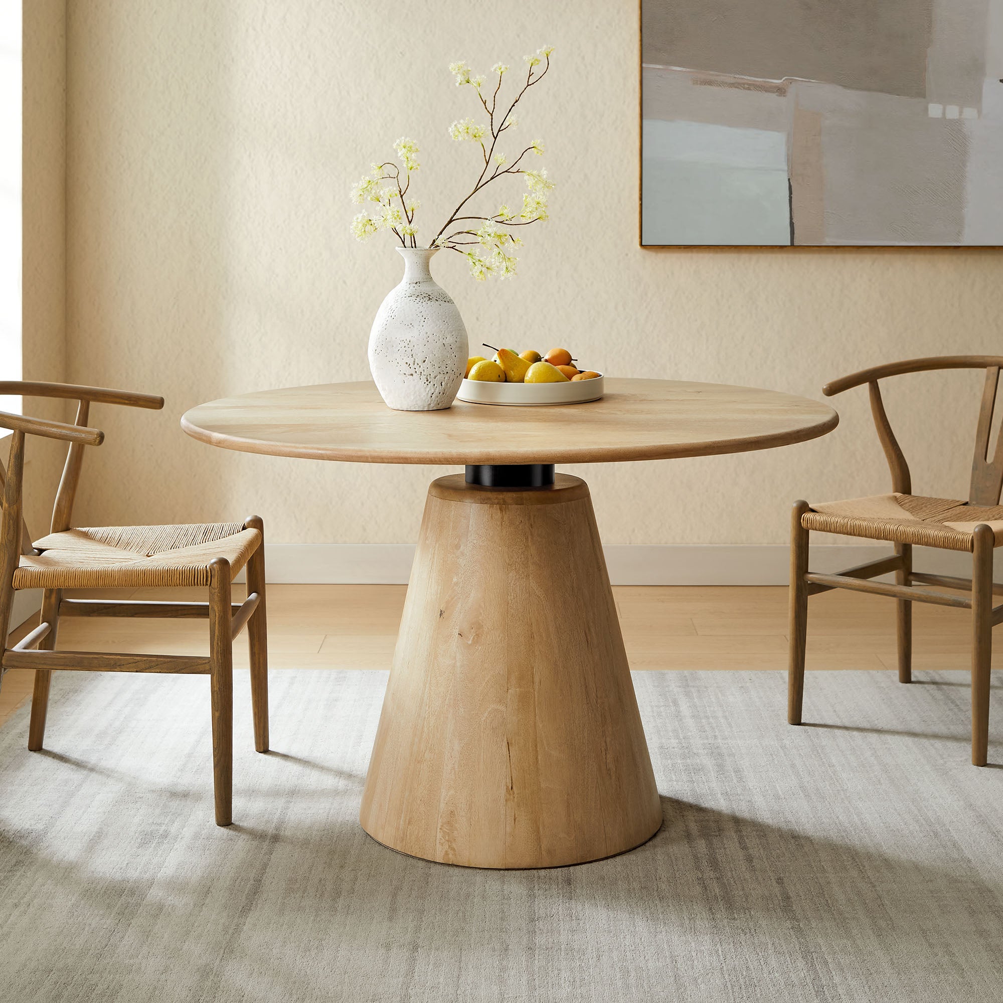Sabelle 47" Round Wood Dining Table by Modway