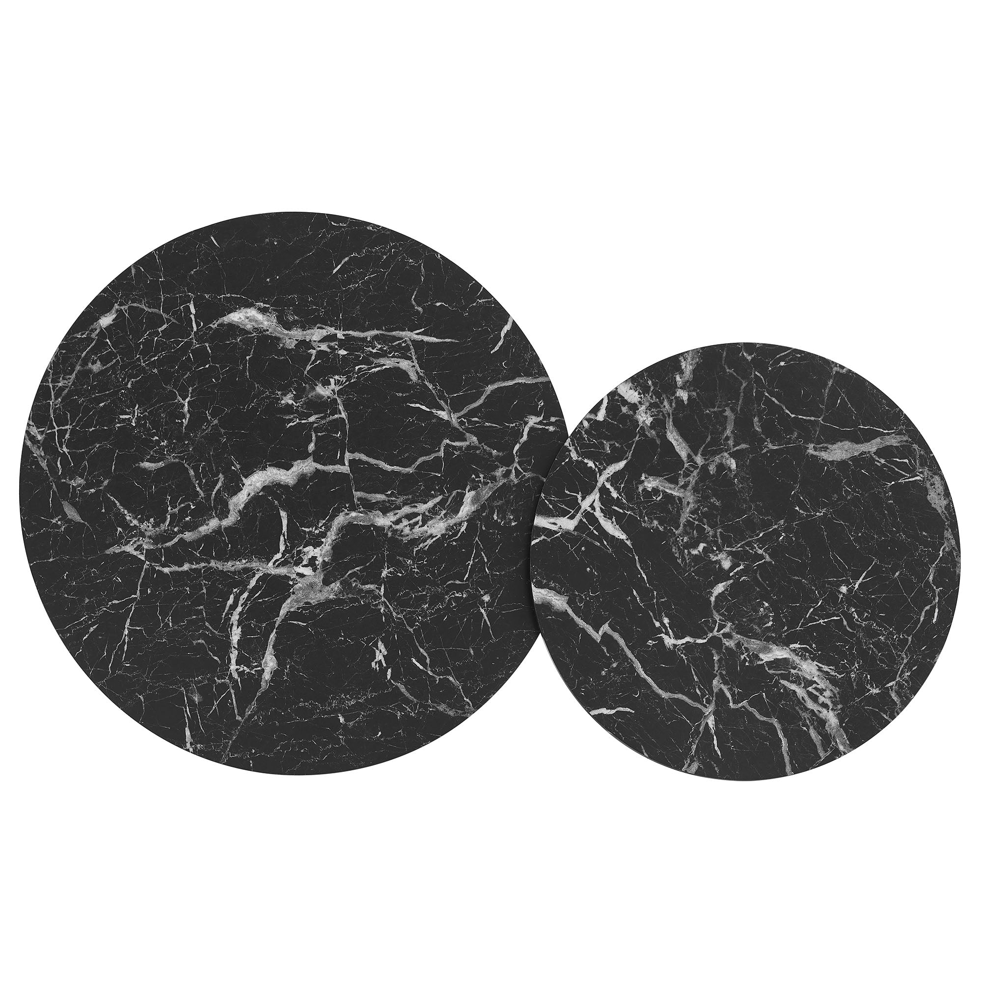 Fortitude Round Faux Marble Top Nesting Coffee Table Set by Modway