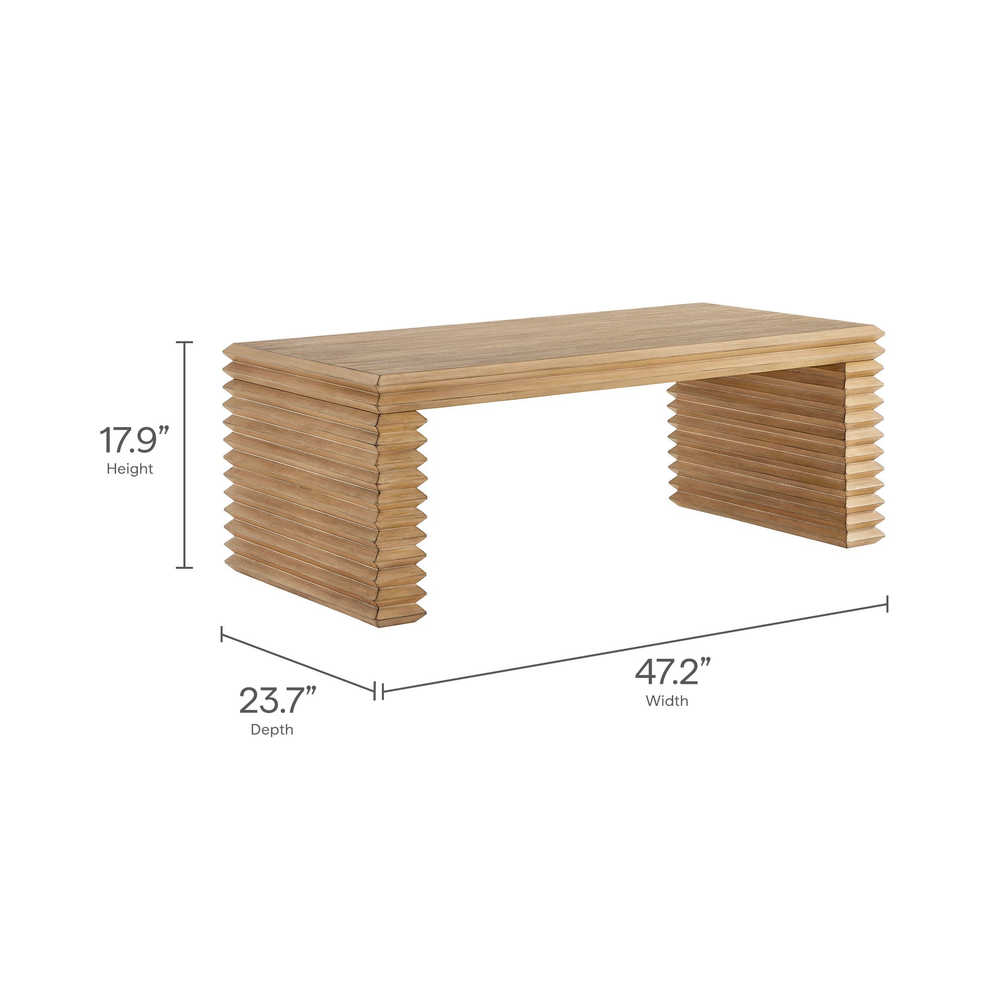 Canto Rectangular Stacked Design Coffee Table by Modway