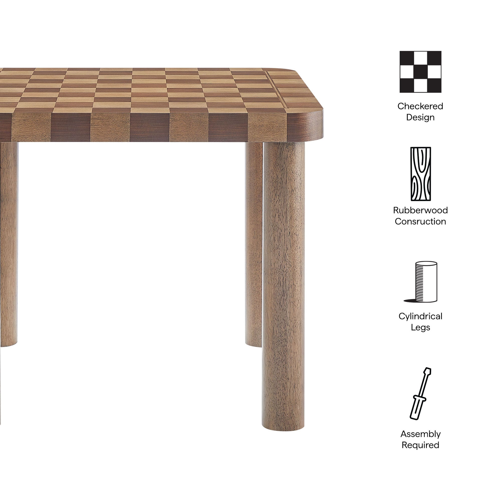 Oscar 36 Inch Square Checkered Dining Table by Modway - Best Buy Furniture