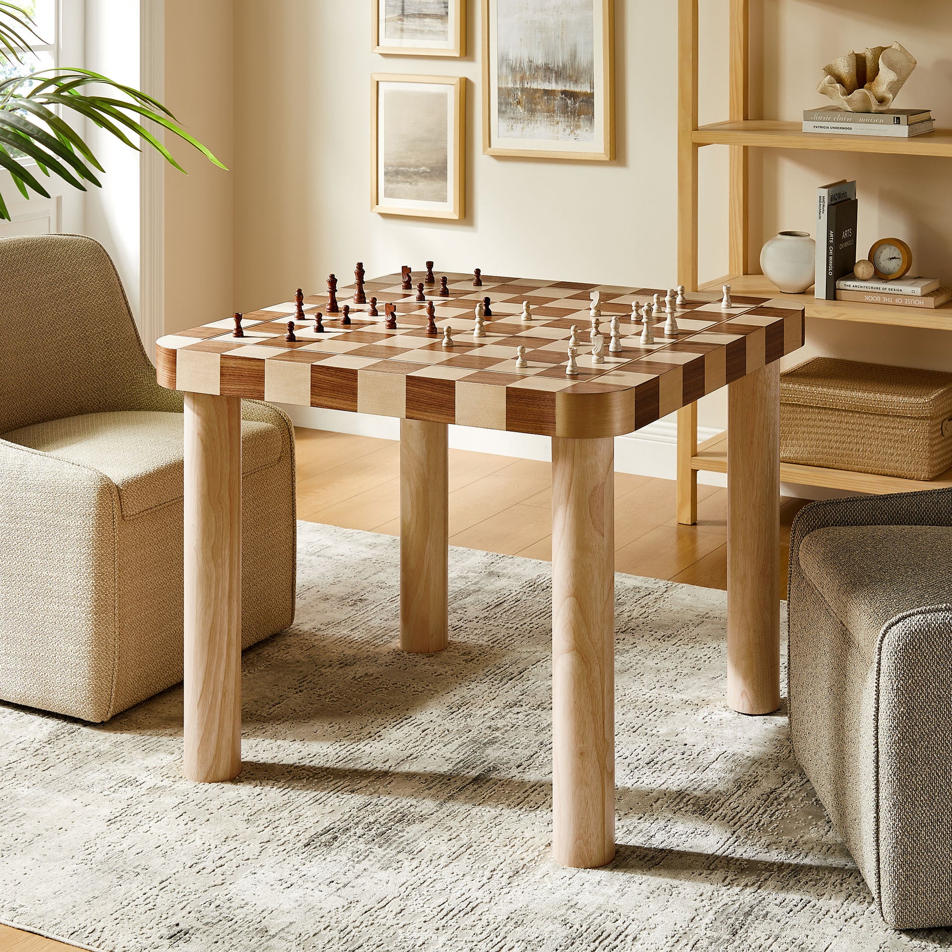Oscar 36 Inch Square Checkered Dining Table by Modway - Best Buy Furniture