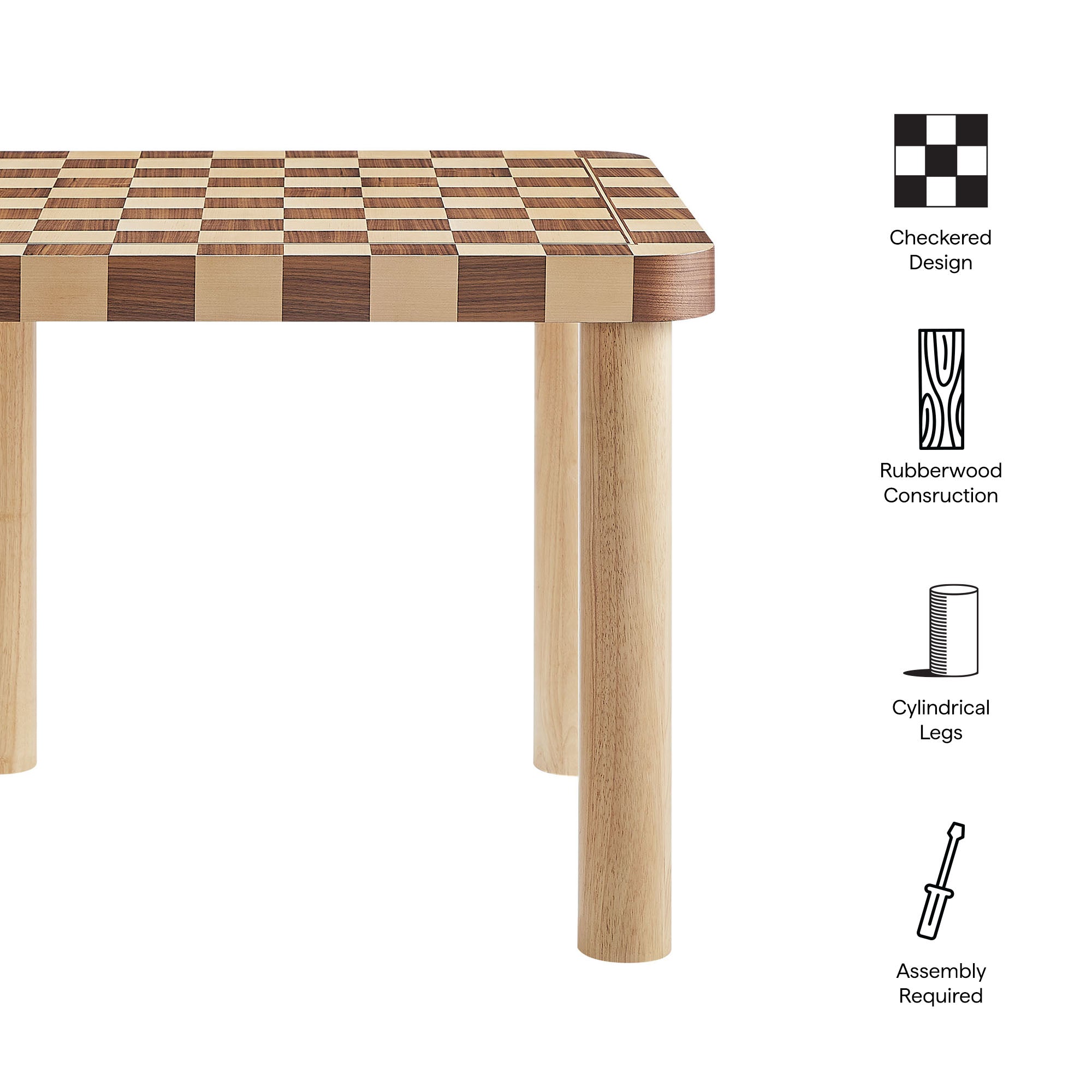 Oscar 36 Inch Square Checkered Dining Table by Modway - Best Buy Furniture