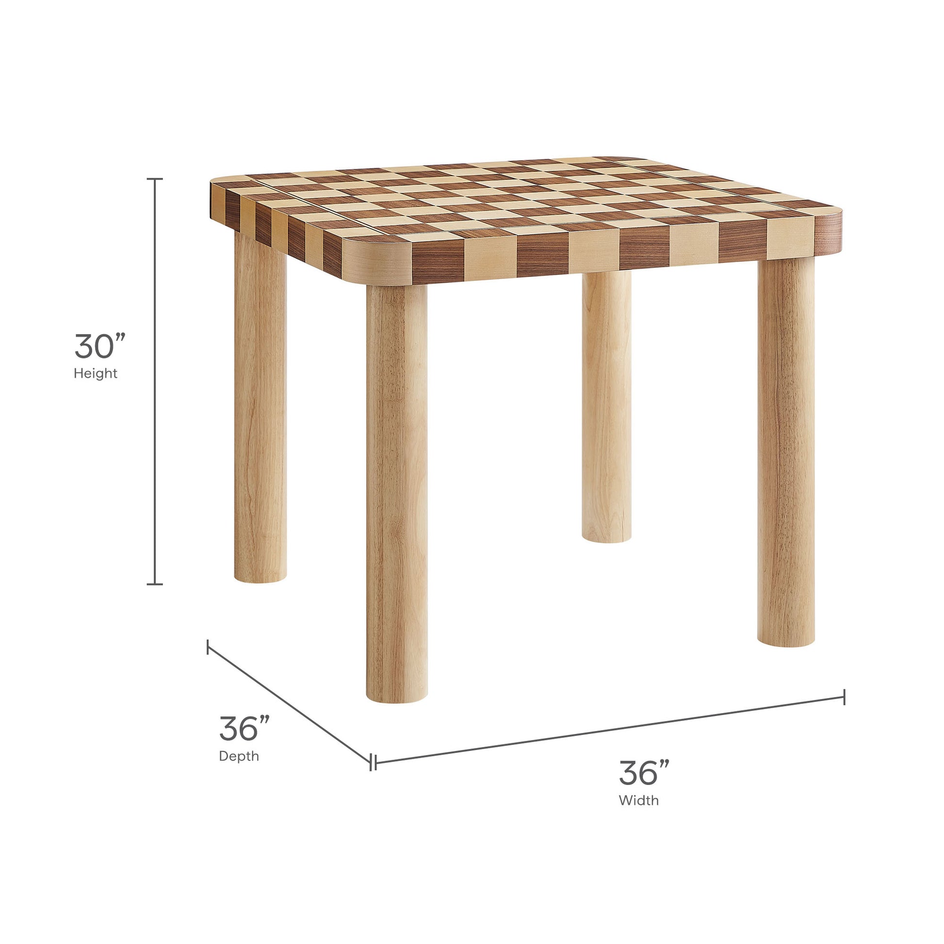 Oscar 36 Inch Square Checkered Dining Table by Modway - Best Buy Furniture