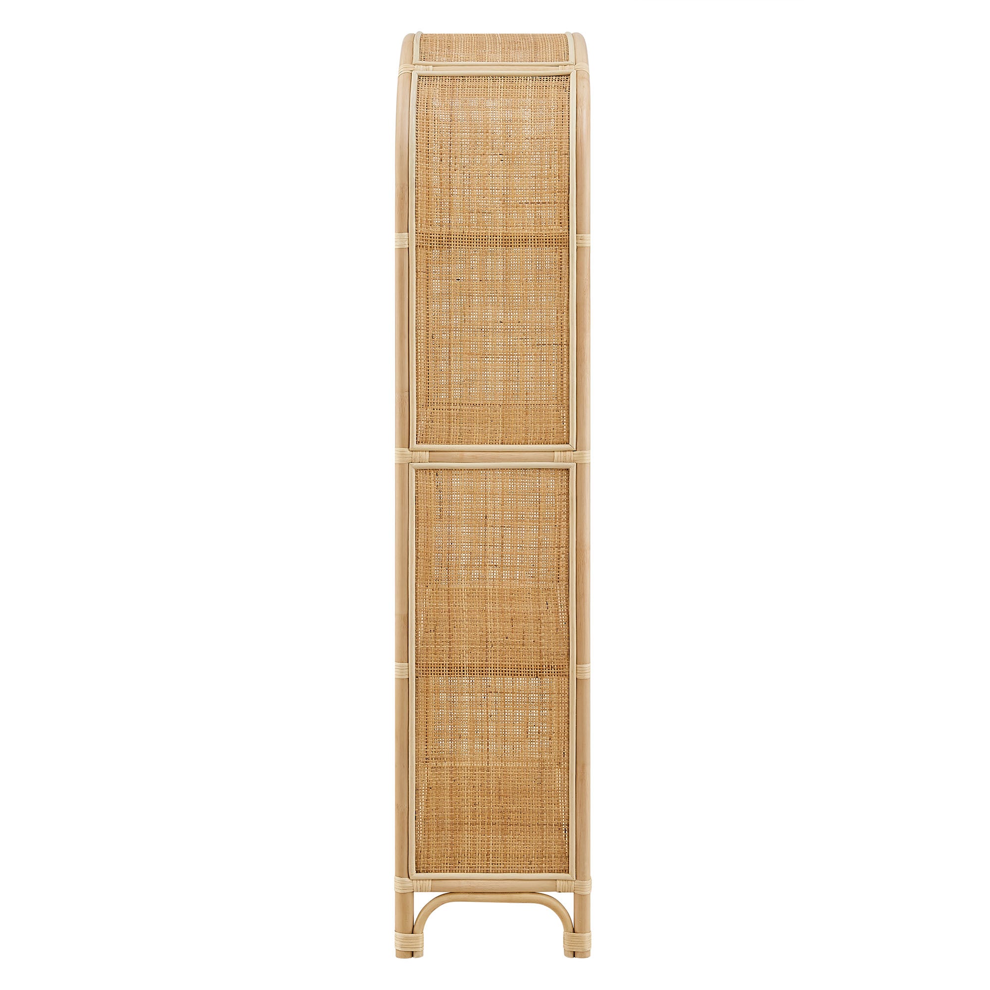 Celeste 67 Inch Tall Arched Natural Rattan Bookshelf by Modway