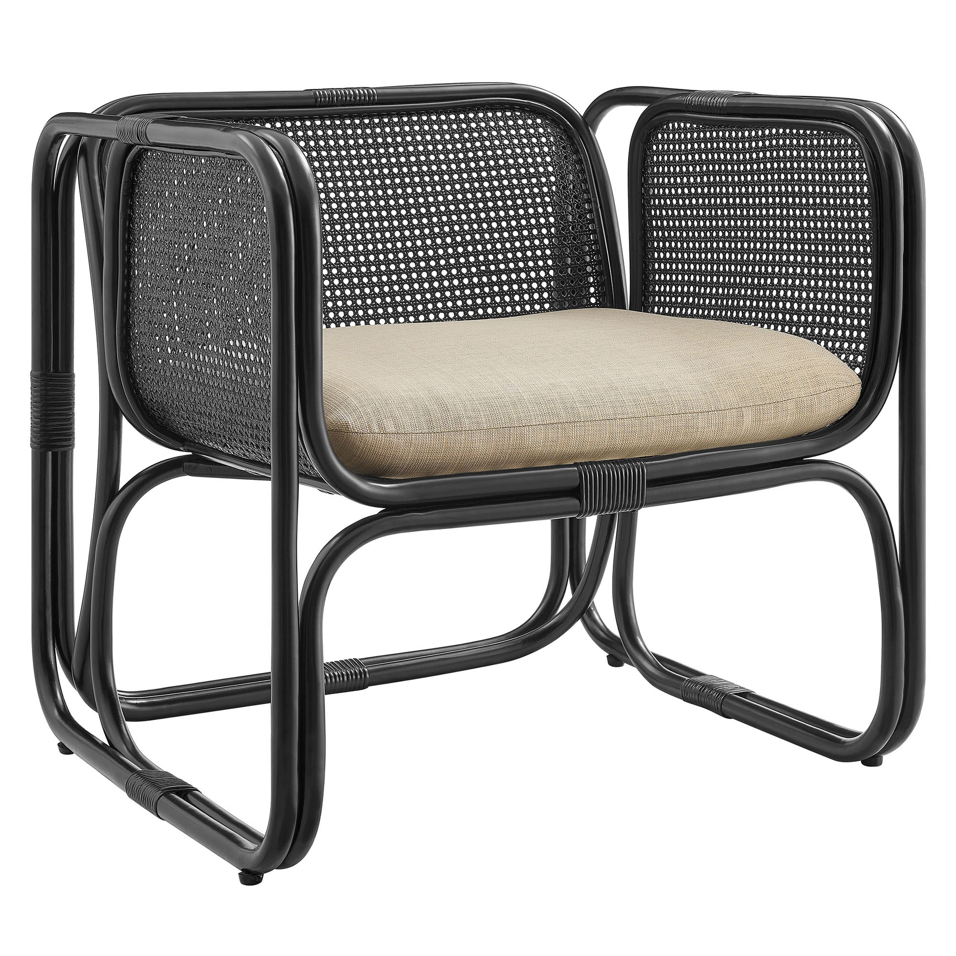 Ellis Natural Rattan Accent Armchair by Modway - Best Buy Furniture