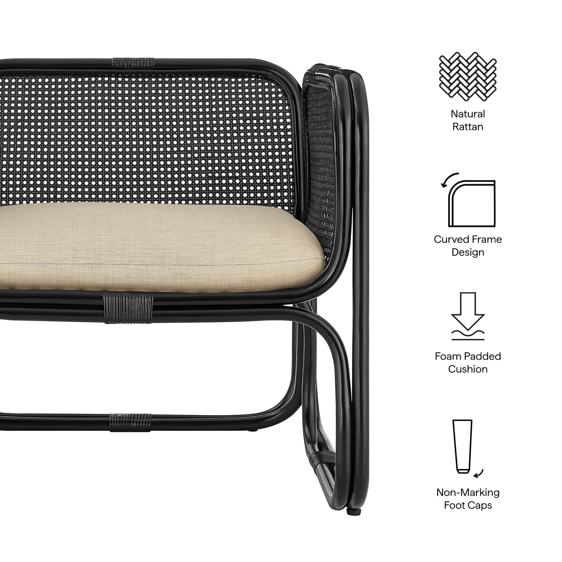 Ellis Natural Rattan Accent Armchair by Modway - Best Buy Furniture