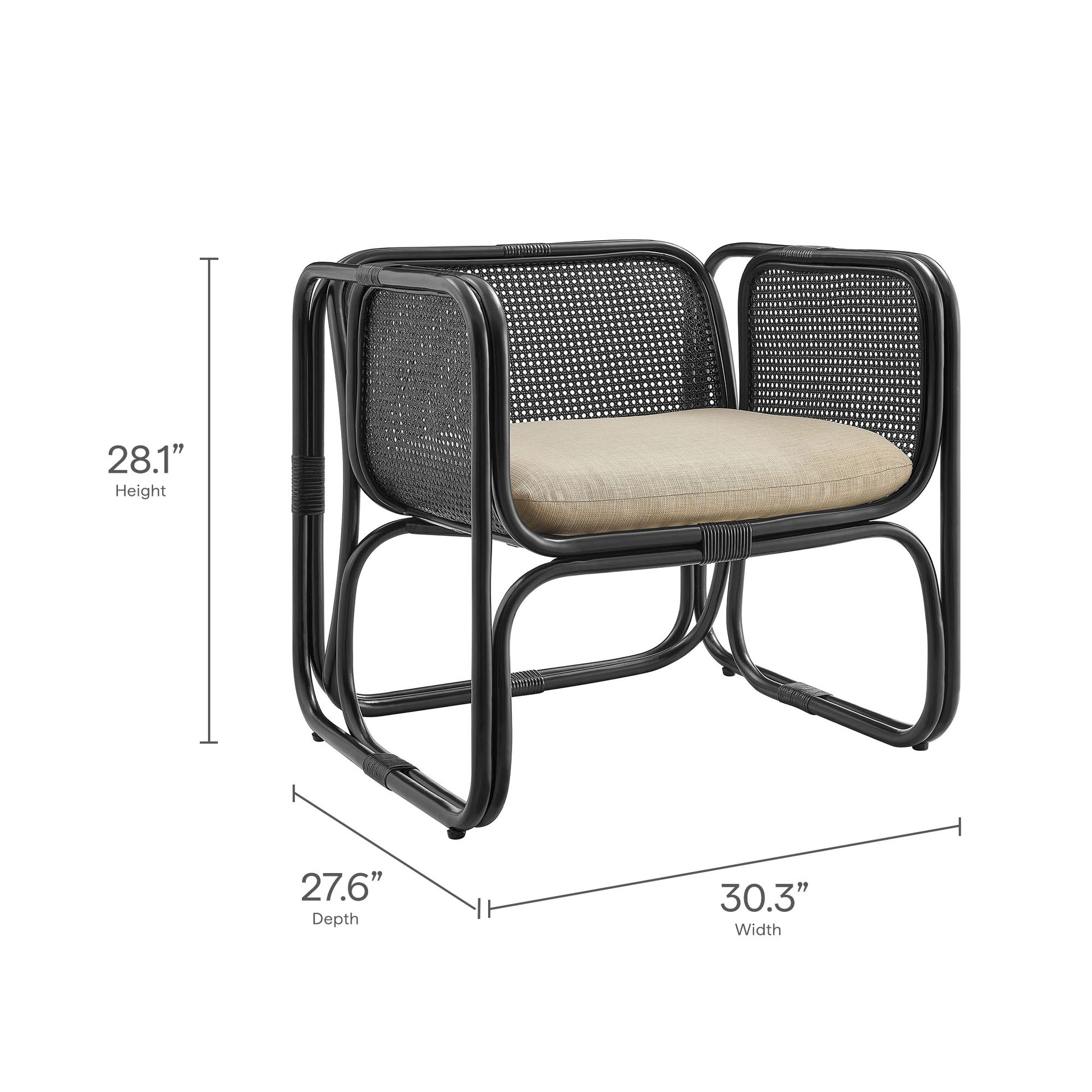 Ellis Natural Rattan Accent Armchair by Modway - Best Buy Furniture
