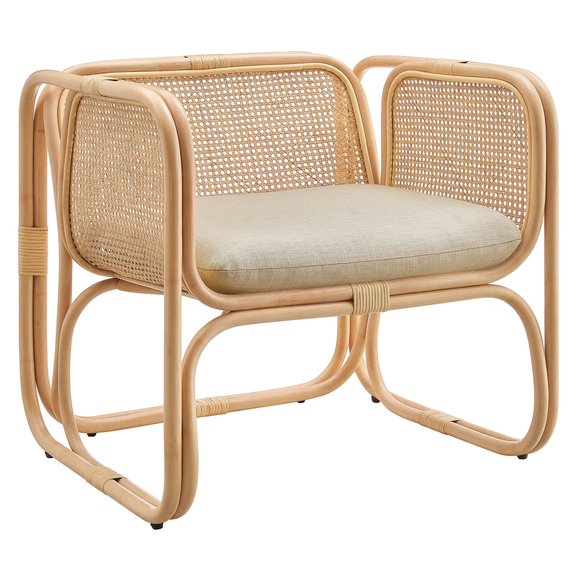 Ellis Natural Rattan Accent Armchair by Modway - Best Buy Furniture