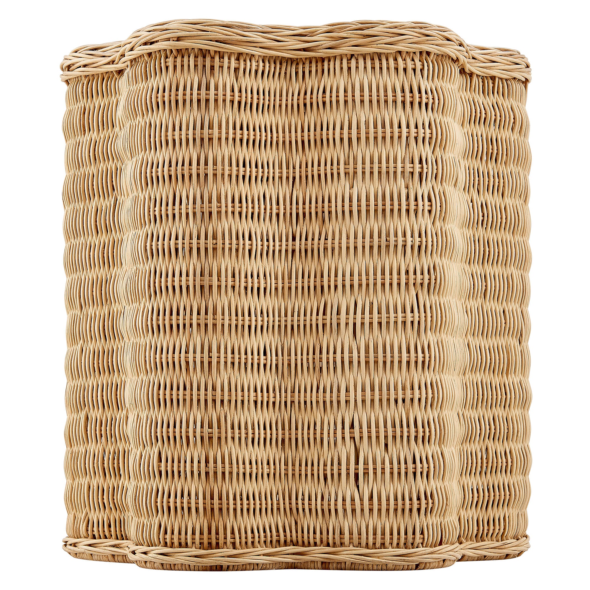 Erika Scalloped Natural Rattan Side Table by Modway - Best Buy Furniture