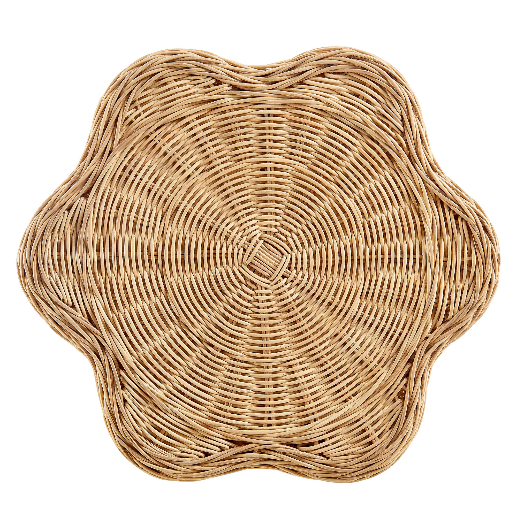 Erika Scalloped Natural Rattan Side Table by Modway - Best Buy Furniture