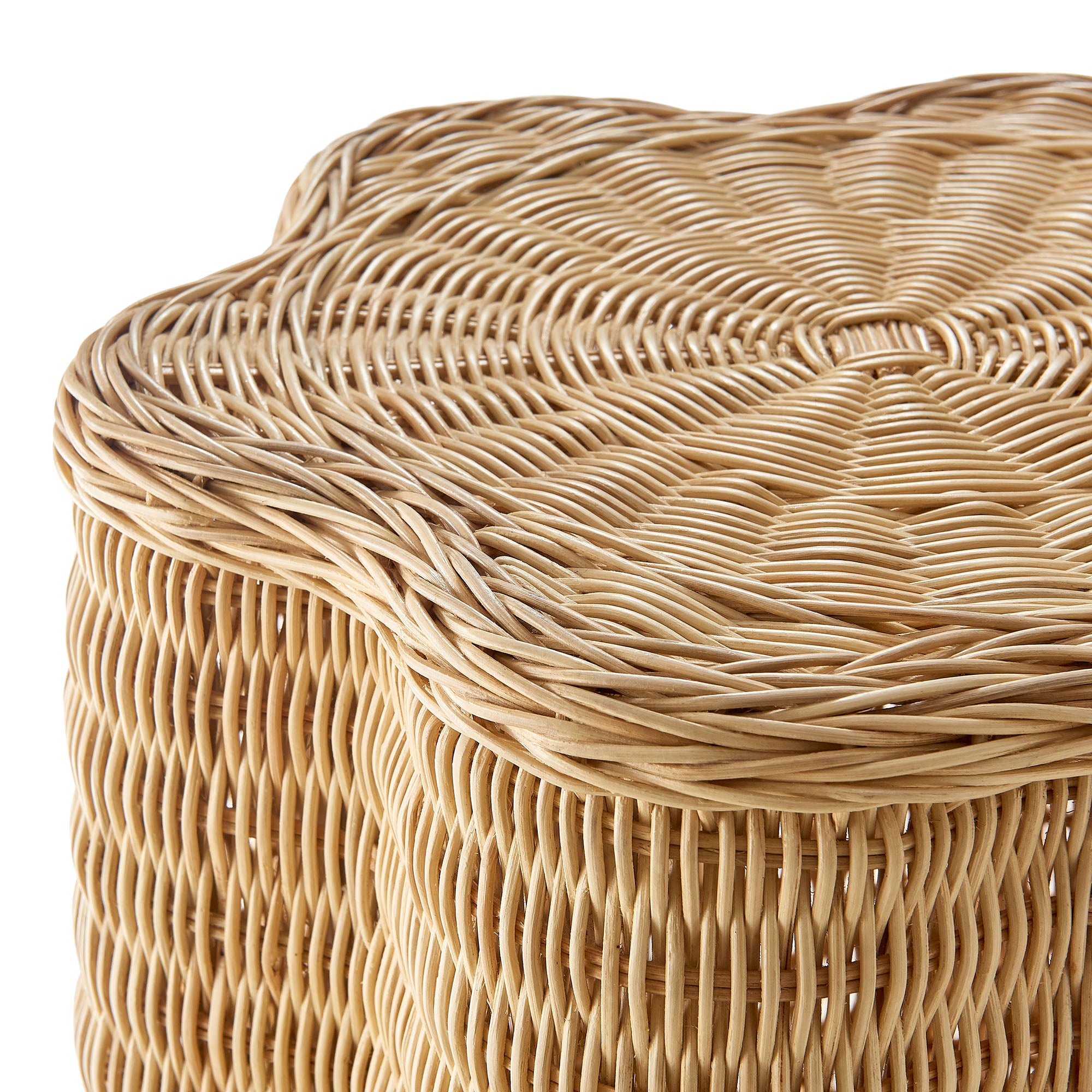 Erika Scalloped Natural Rattan Side Table by Modway - Best Buy Furniture