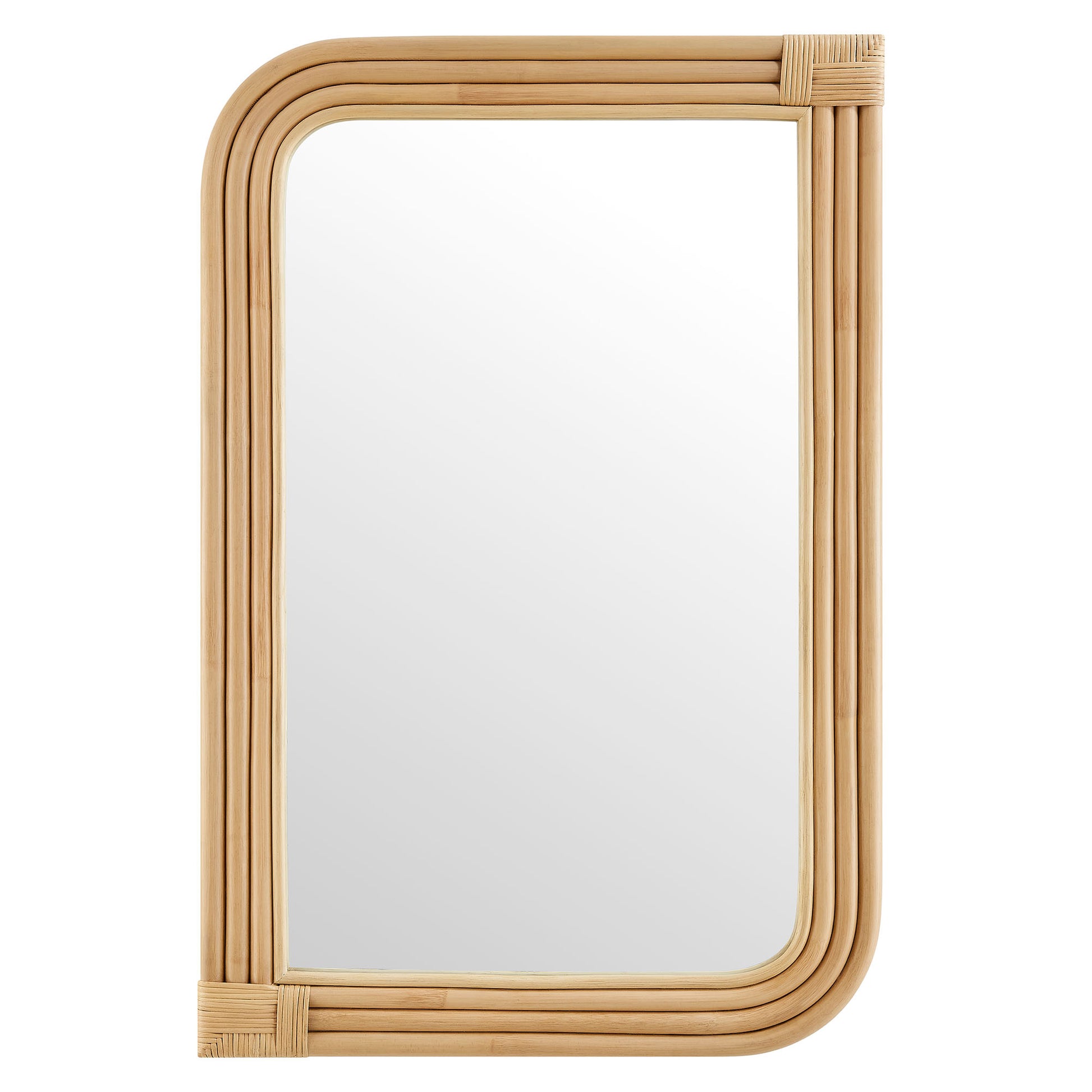 Corsica Curved Rectangle Rattan Wall Mirror by Modway - Best Buy Furniture