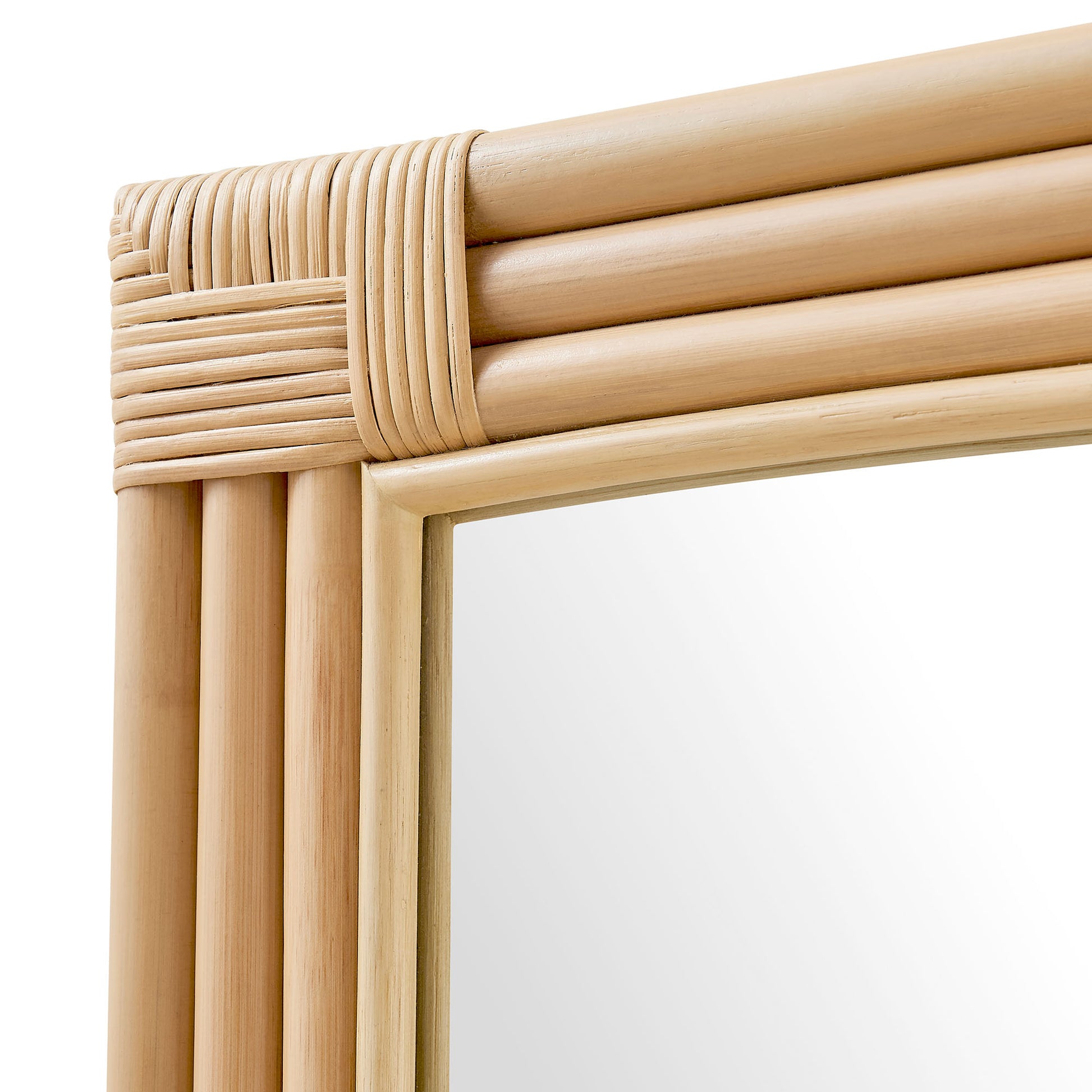 Corsica Curved Rectangle Rattan Wall Mirror by Modway - Best Buy Furniture