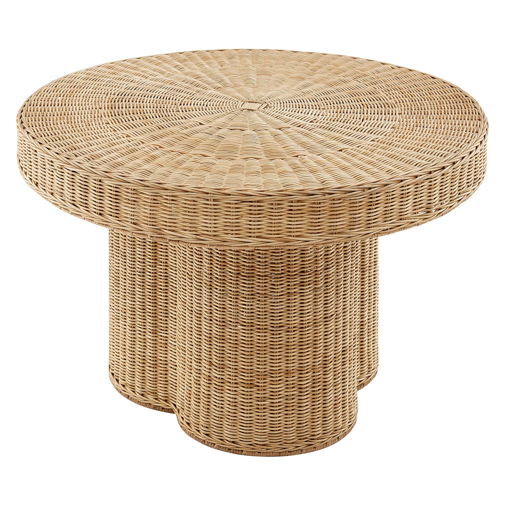 Ainsley 32 Inch Round Natural Rattan Coffee Table by Modway - Best Buy Furniture