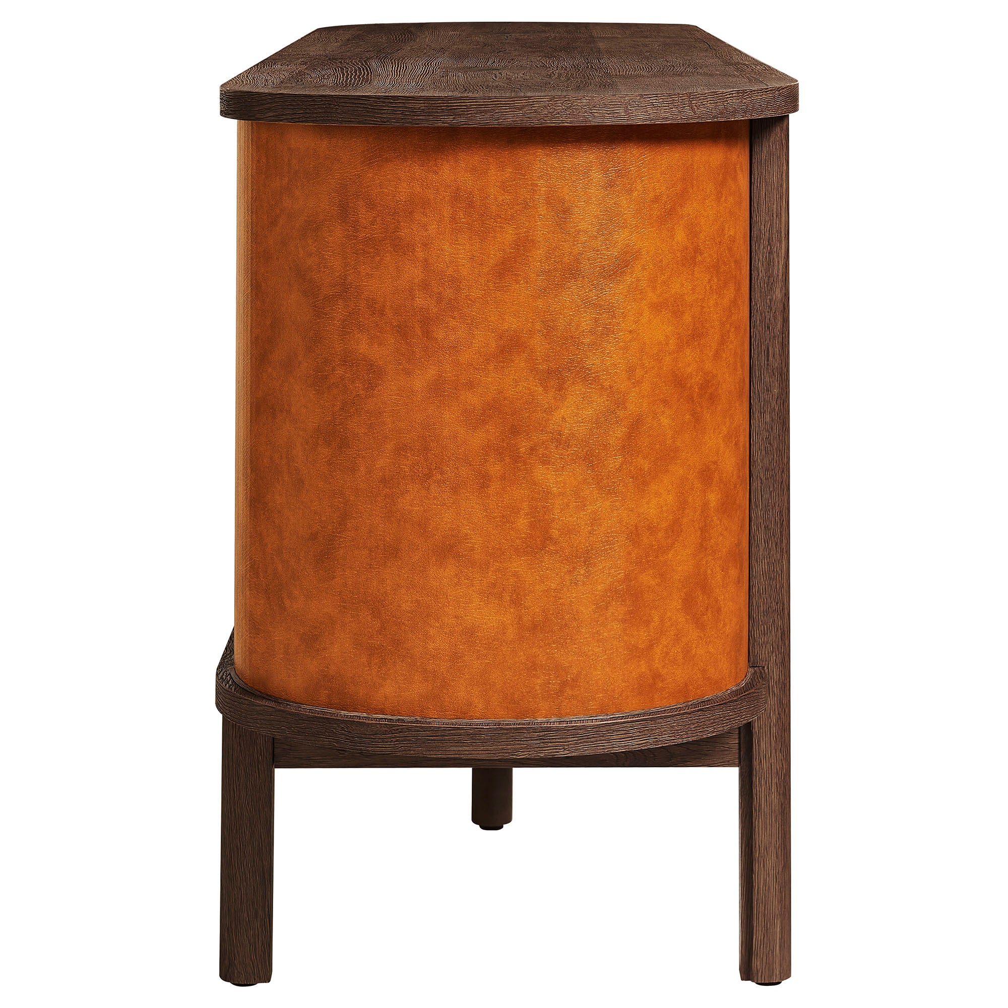 Coralie Curved Vegan Leather Oval Sideboard by Modway - Best Buy Furniture