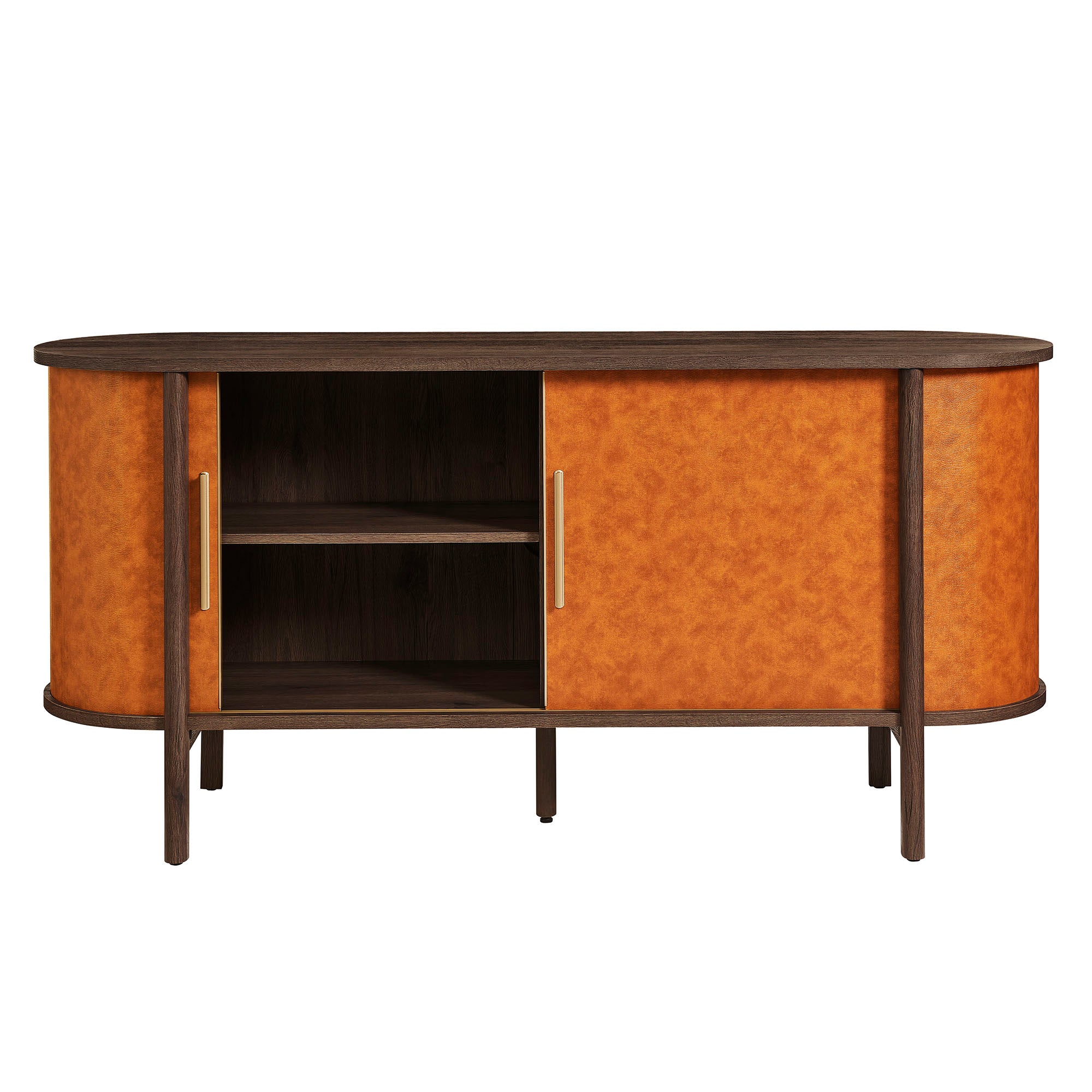 Coralie Curved Vegan Leather Oval Sideboard by Modway - Best Buy Furniture