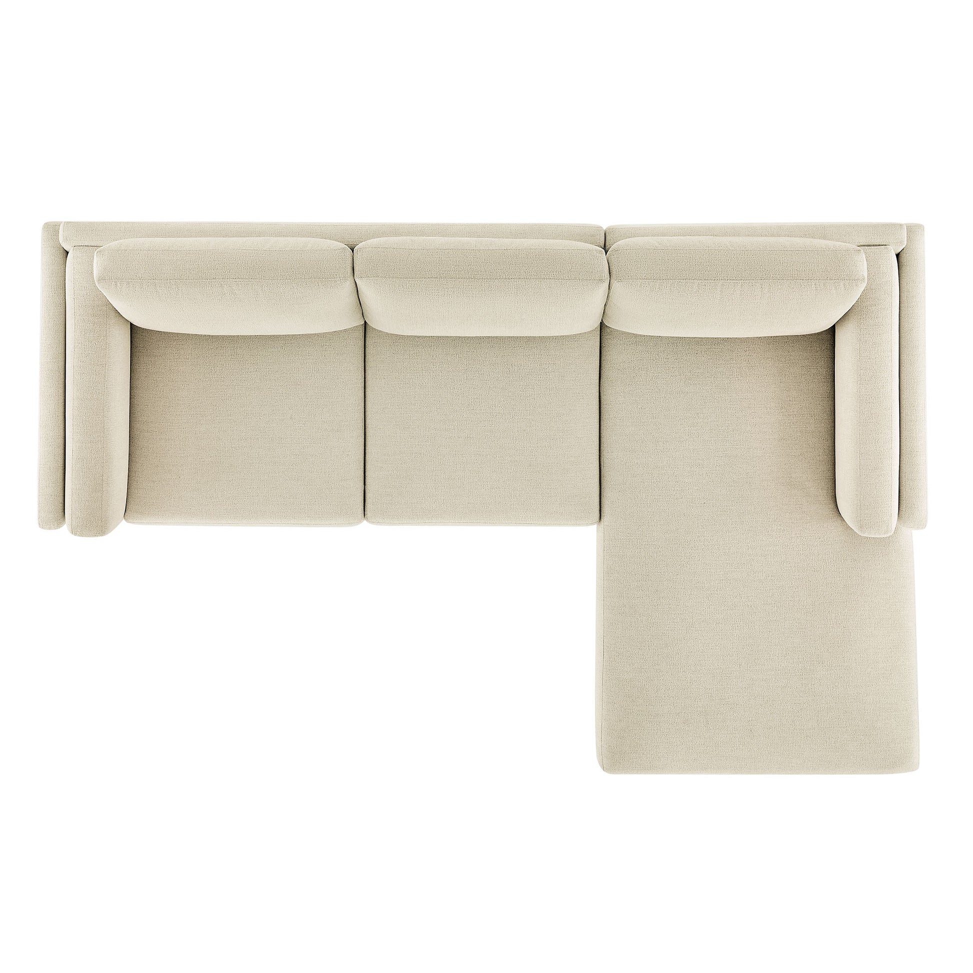 Roscoe Right-Facing Fabric Sectional Sofa with Chaise by Modway - Best Buy Furniture