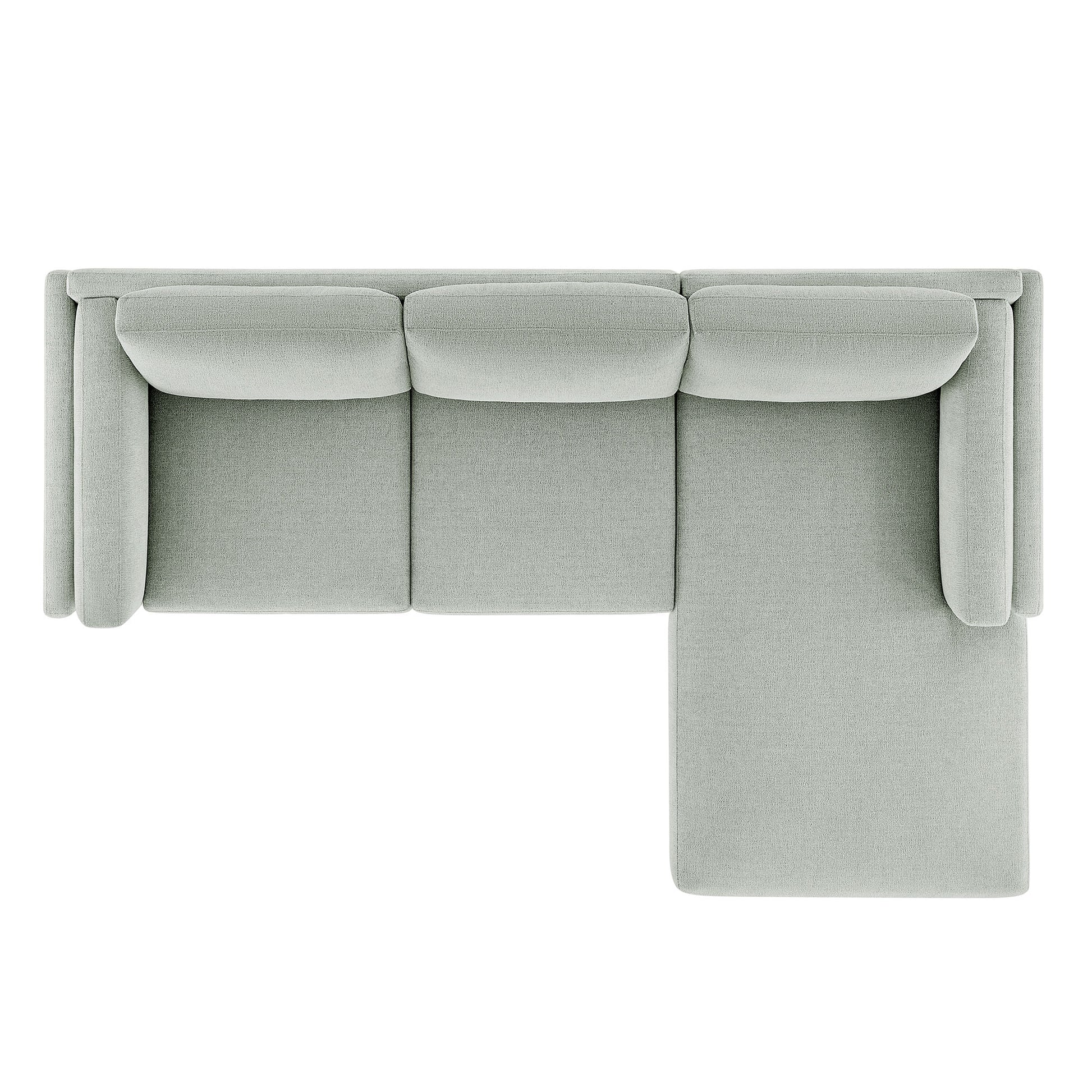 Roscoe Right-Facing Fabric Sectional Sofa with Chaise by Modway - Best Buy Furniture