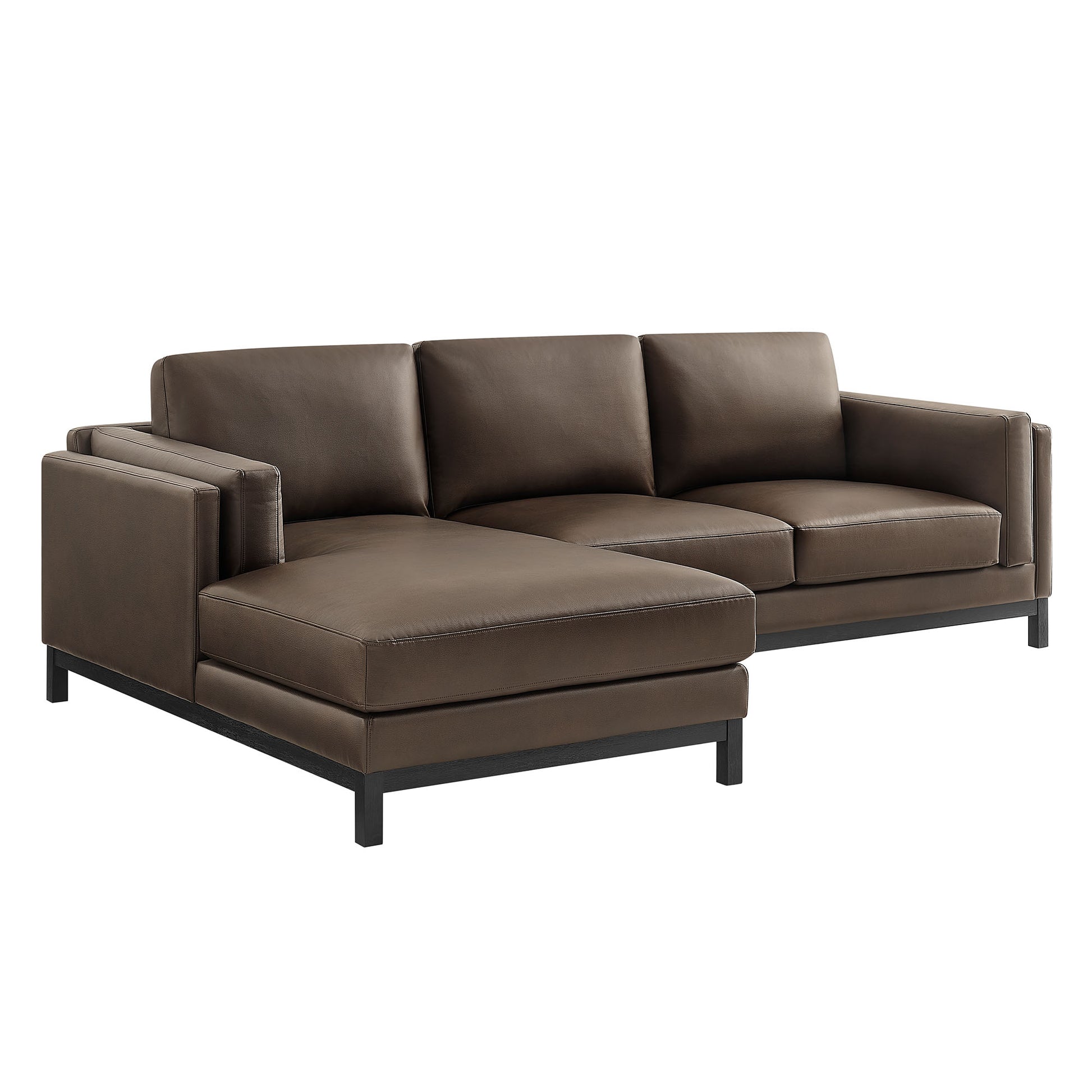 Roscoe Left-Facing Vegan Leather Sectional Sofa with Chaise by Modway - Best Buy Furniture