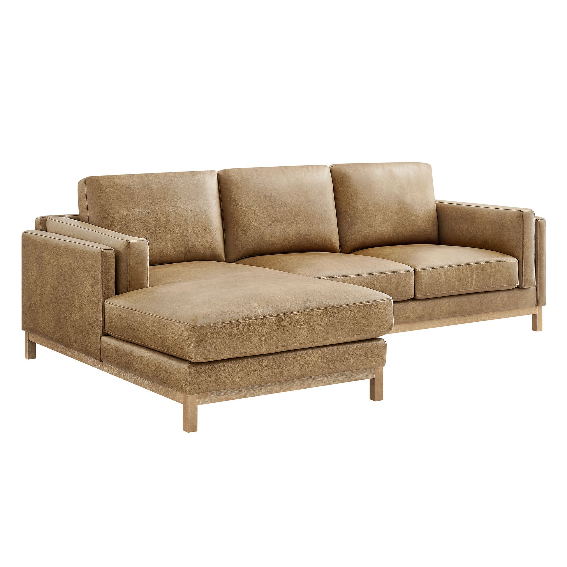 Roscoe Left-Facing Vegan Leather Sectional Sofa with Chaise by Modway - Best Buy Furniture